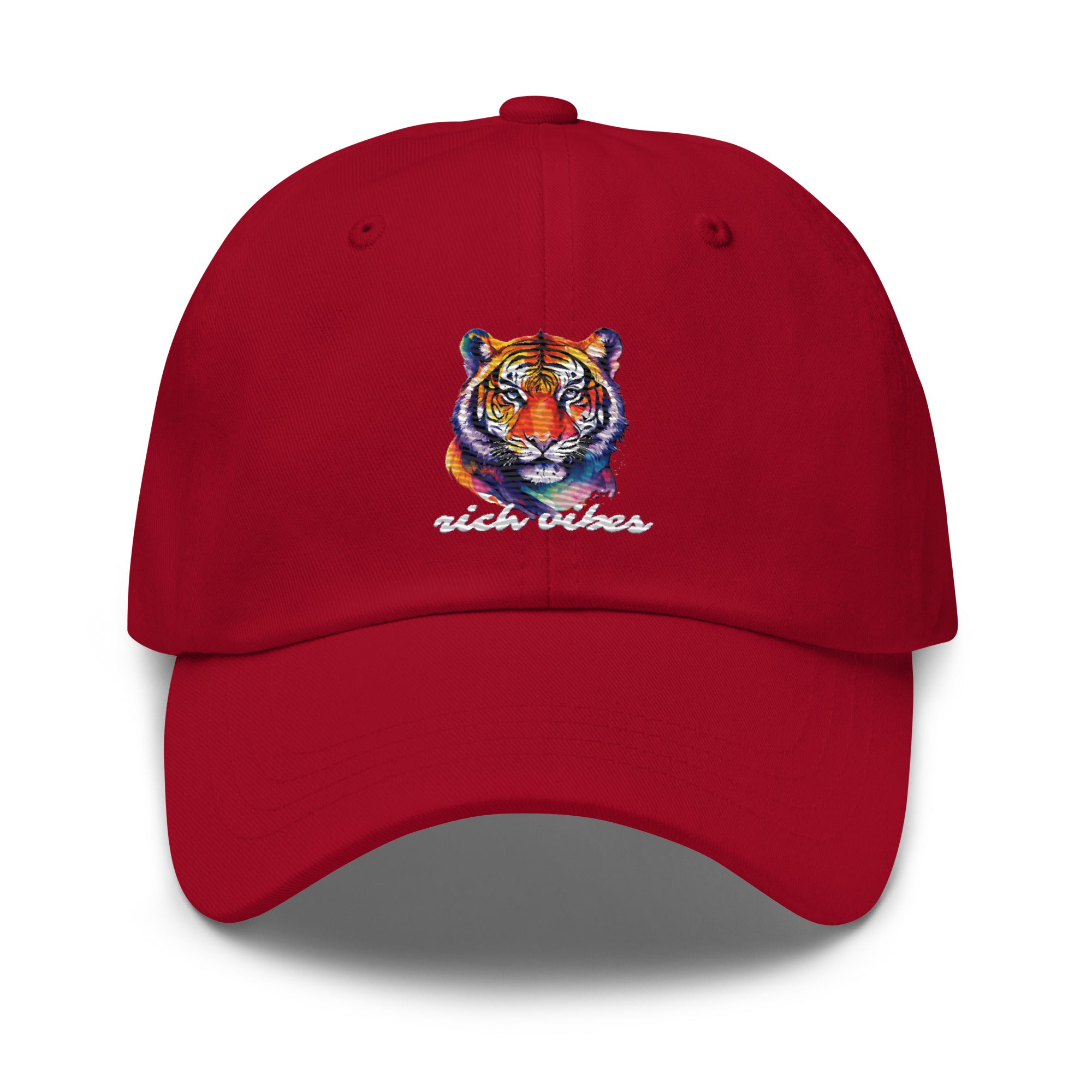 Rich Vibes Tropical Jungle Tiger 1.0 - Dad hat Royal Red