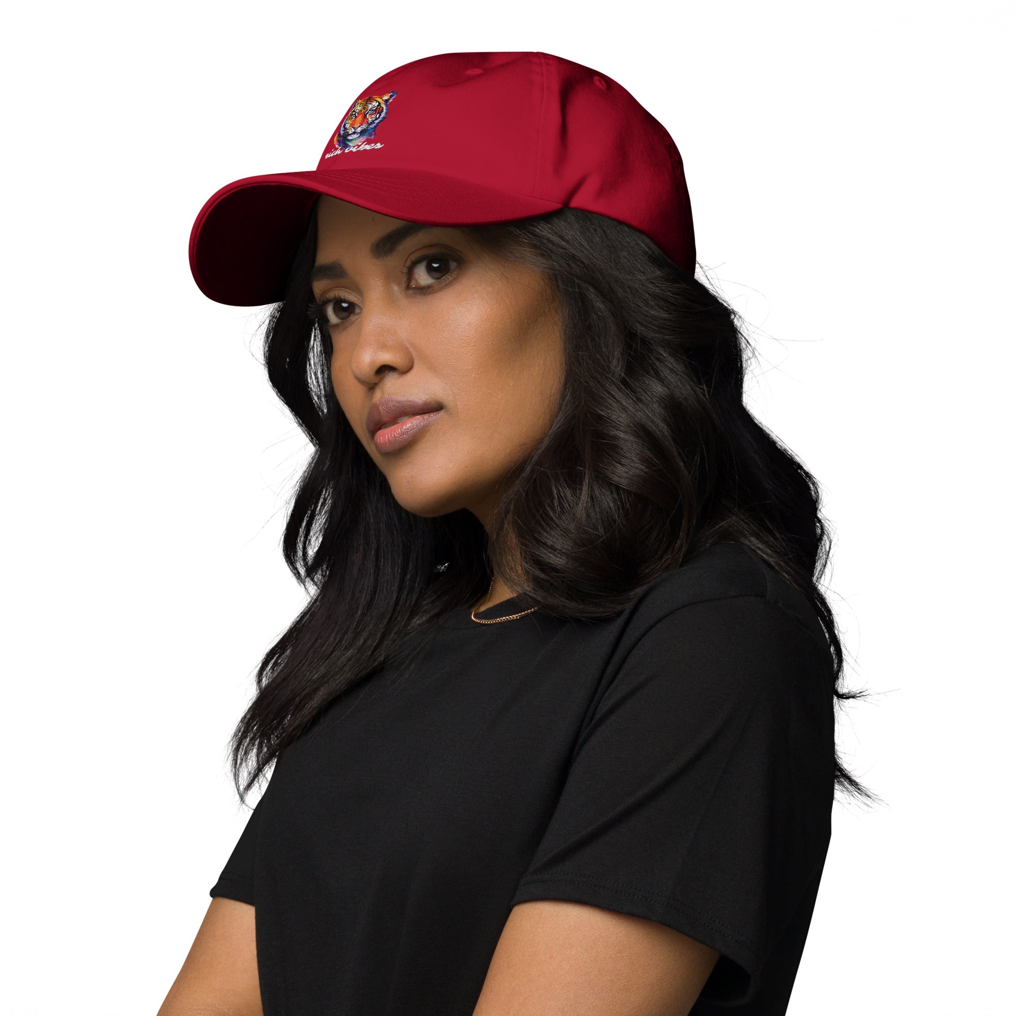 Rich Vibes Tropical Jungle Tiger 1.0 - Dad hat Royal Red