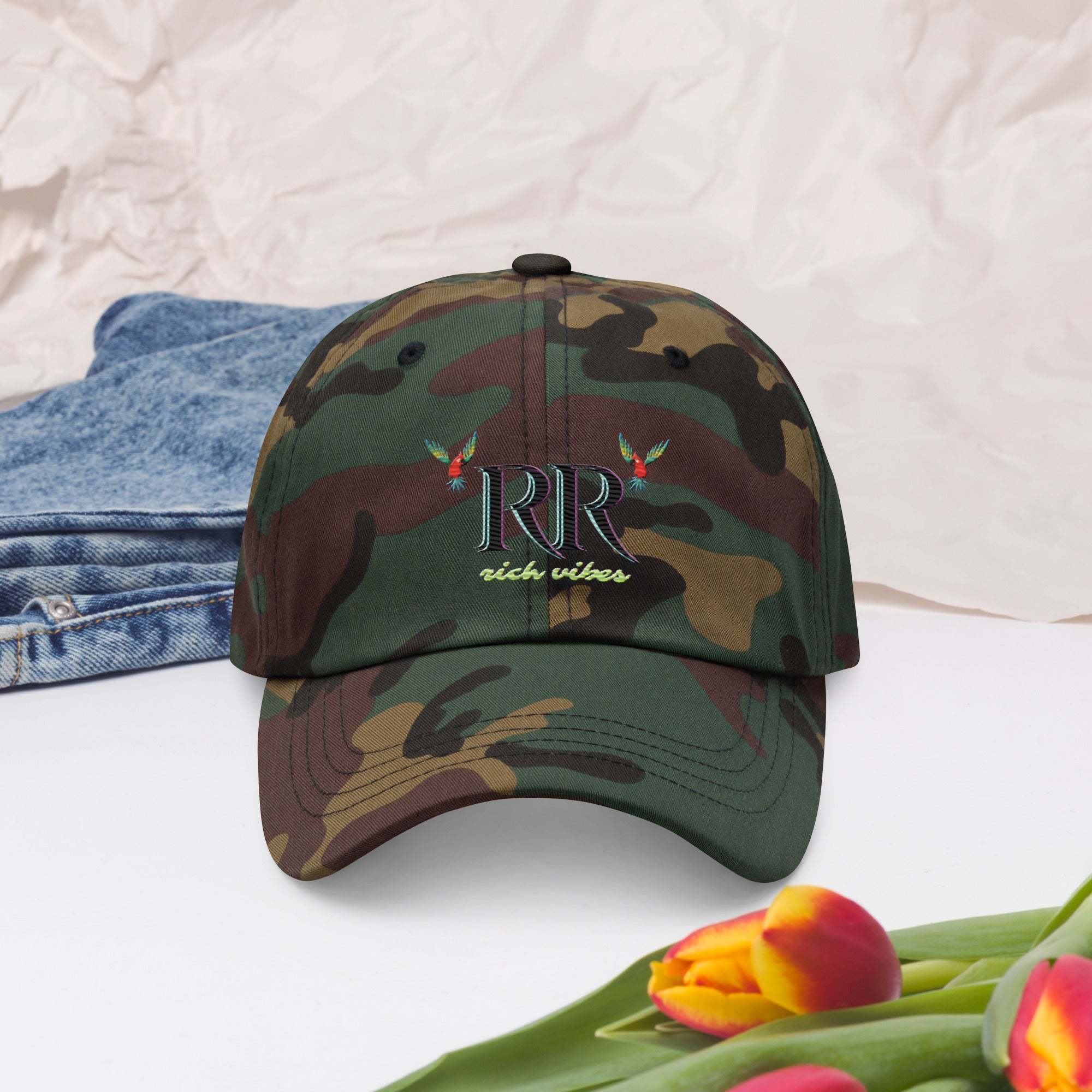 Rich Vibes RR Volt Logo - Dad hat Camo
