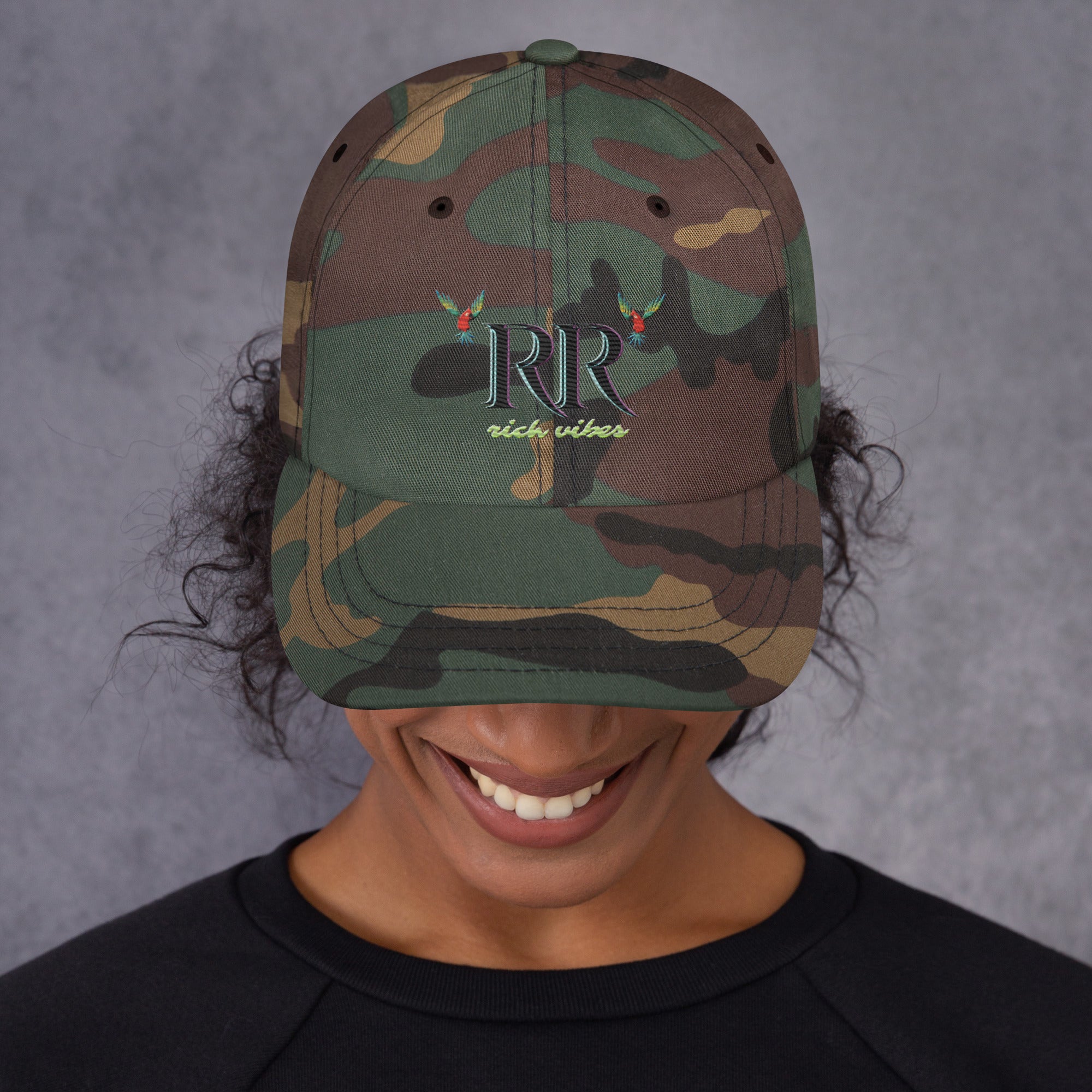 Rich Vibes RR Volt Logo - Dad hat Camo