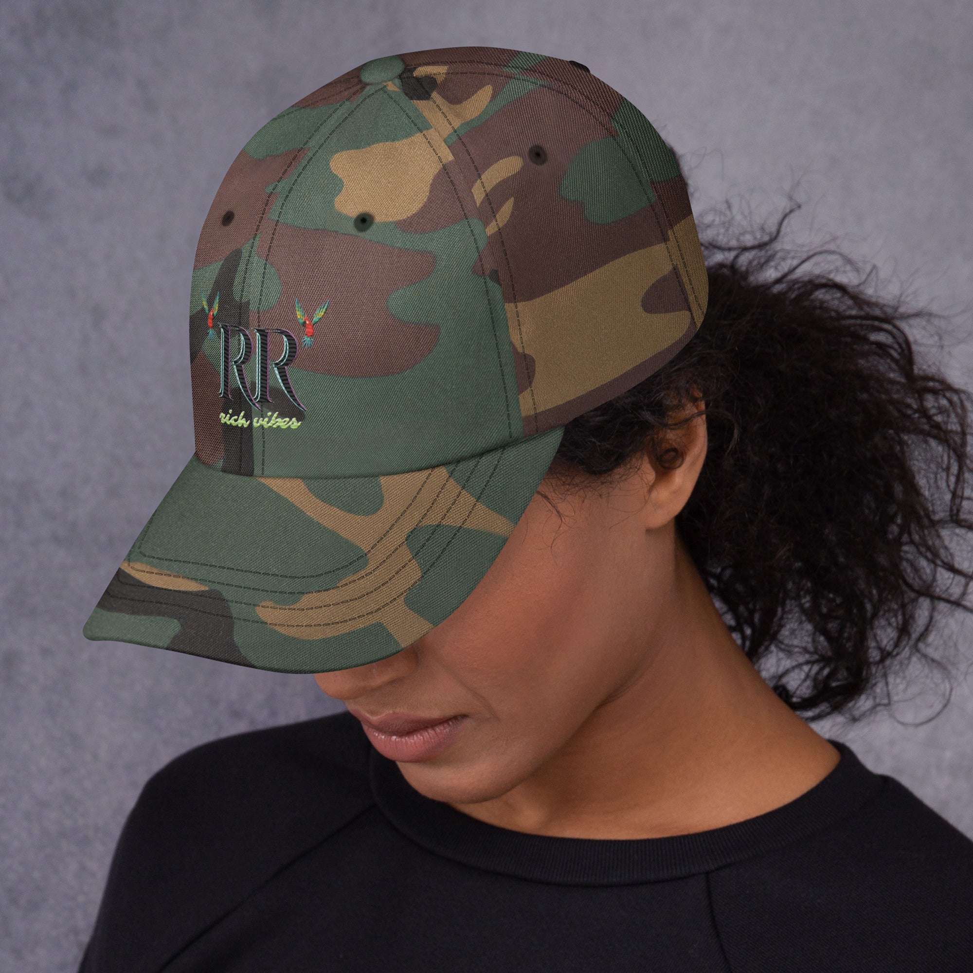 Rich Vibes RR Volt Logo - Dad hat Camo