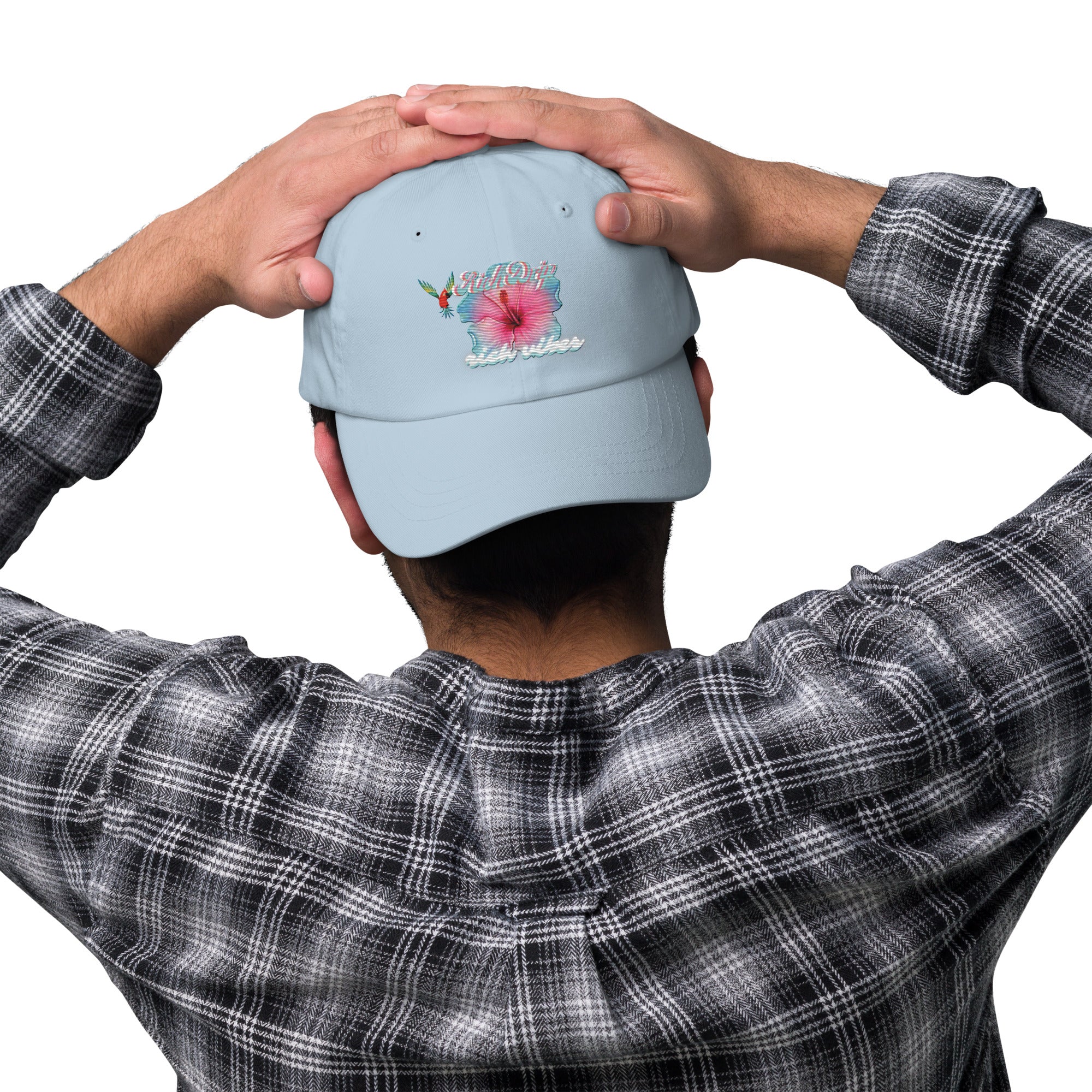 RV Rich Drip Tropical Flower 1.0 - Dad hat Light Blue