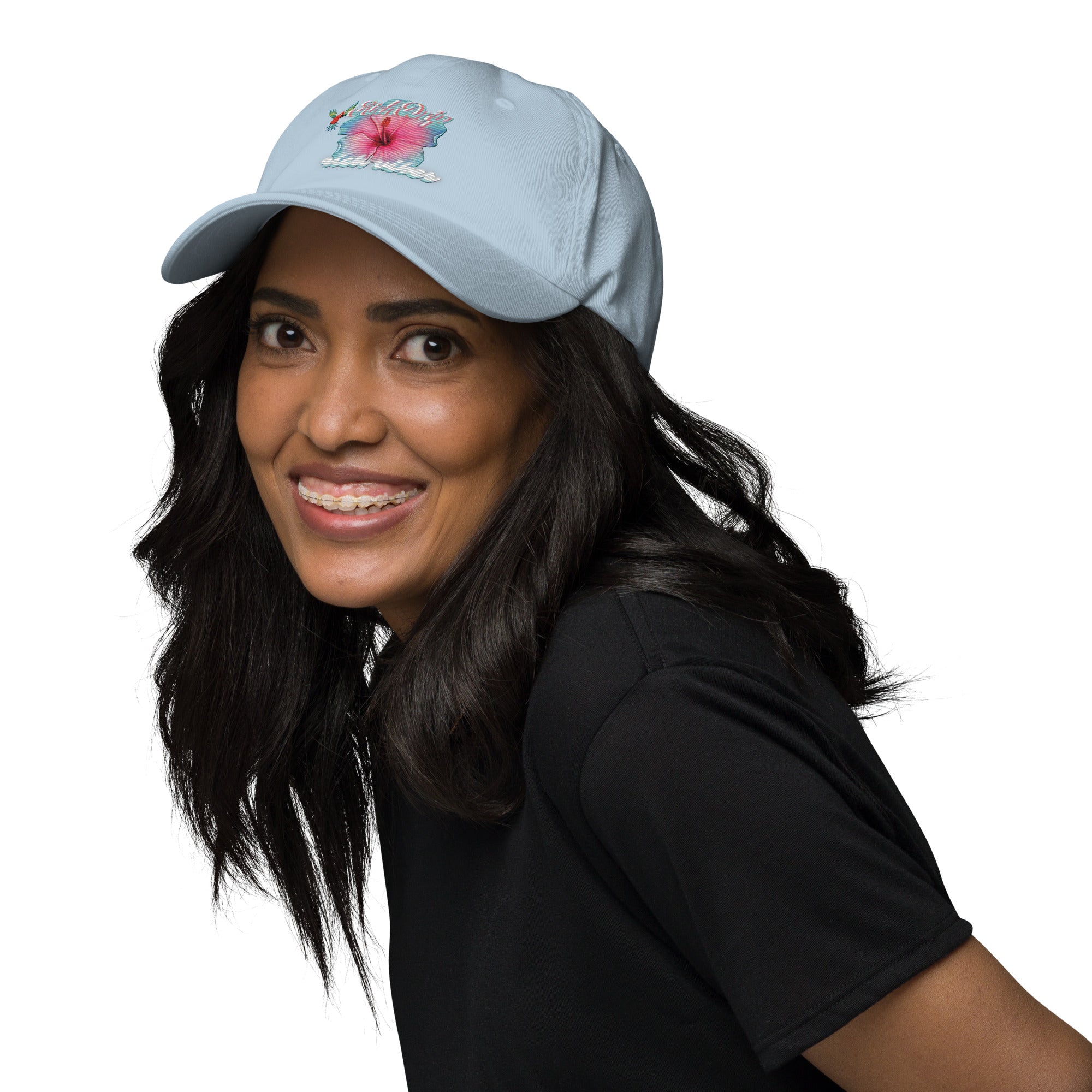 RV Rich Drip Tropical Flower 1.0 - Dad hat Light Blue