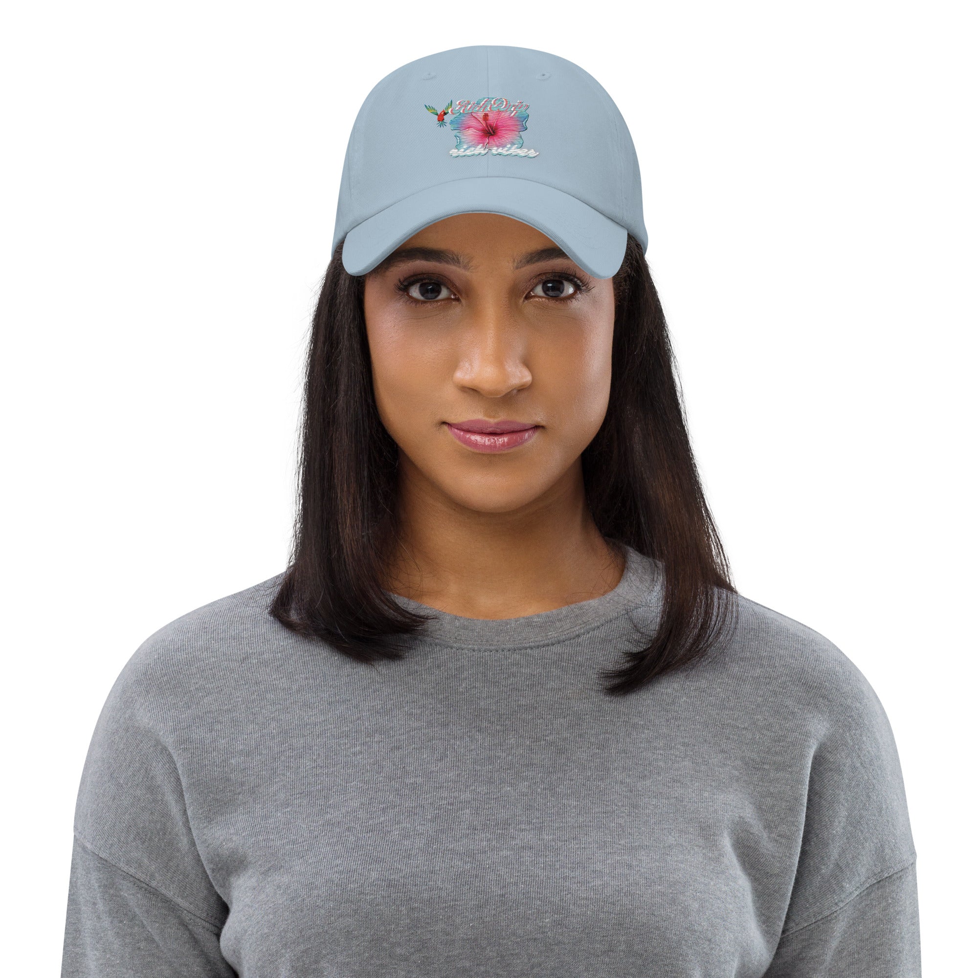 RV Rich Drip Tropical Flower 1.0 - Dad hat Light Blue
