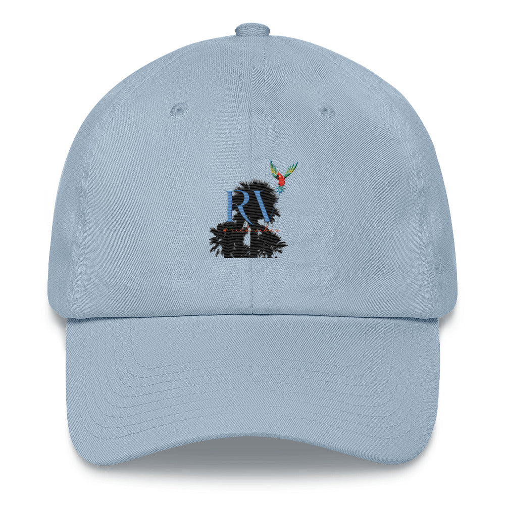 Rich Vibes RV Palm Tree Silhouette - Dad hat Light Blue