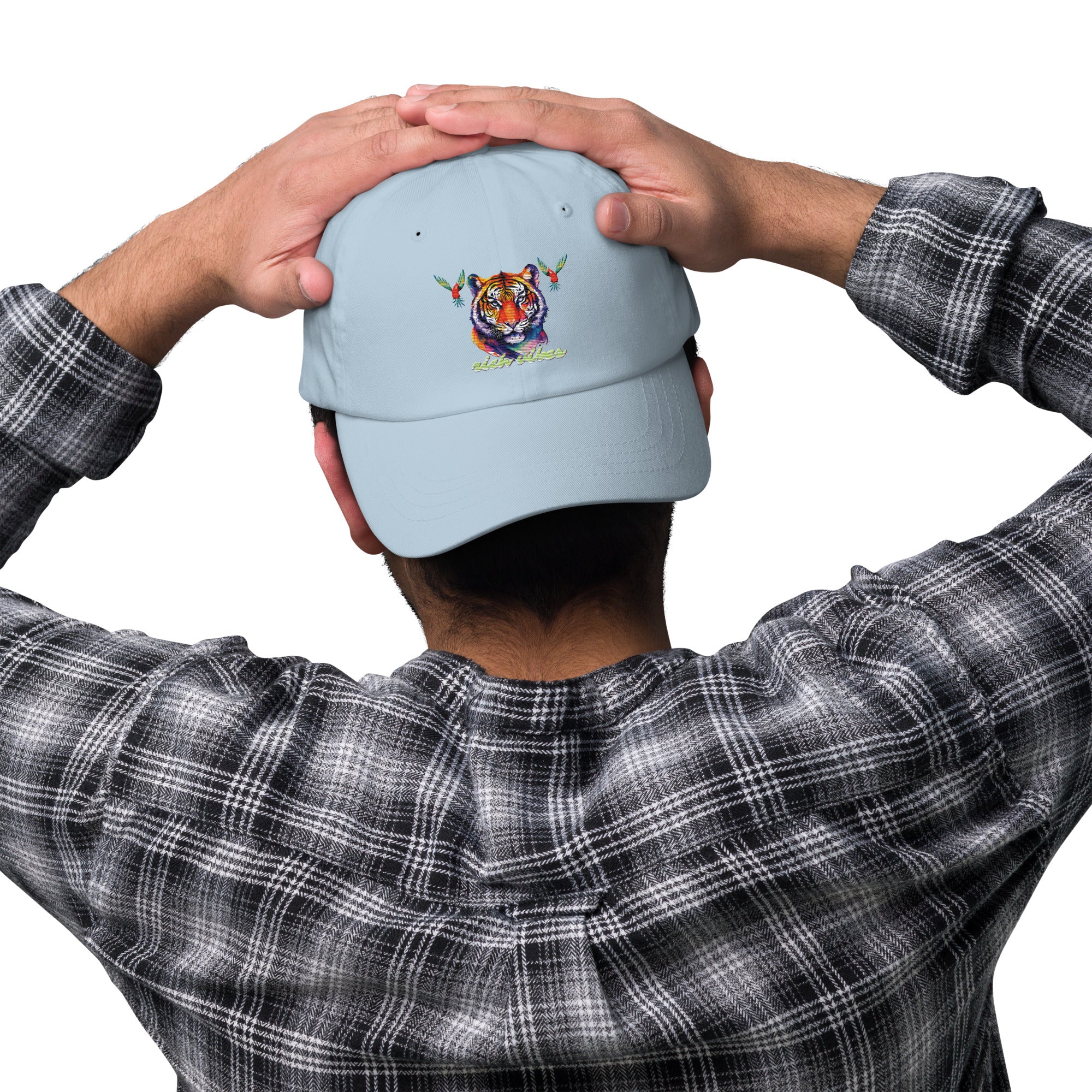 Rich Vibes Tropical Jungle Tiger 3.5 - Dad hat Baby Blue