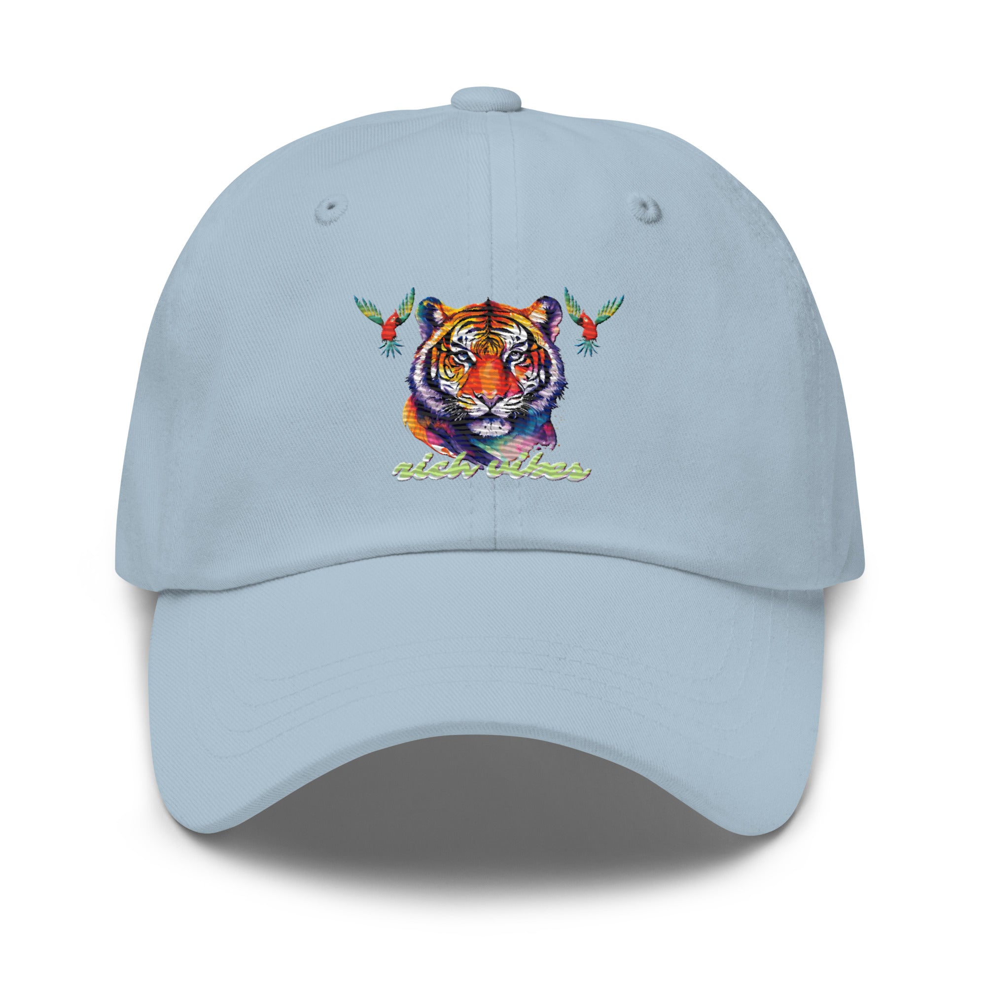 Rich Vibes Tropical Jungle Tiger 3.5 - Dad hat Baby Blue