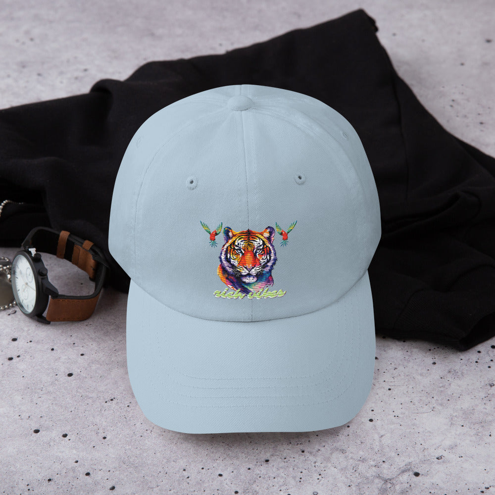 Rich Vibes Tropical Jungle Tiger 3.5 - Dad hat Baby Blue