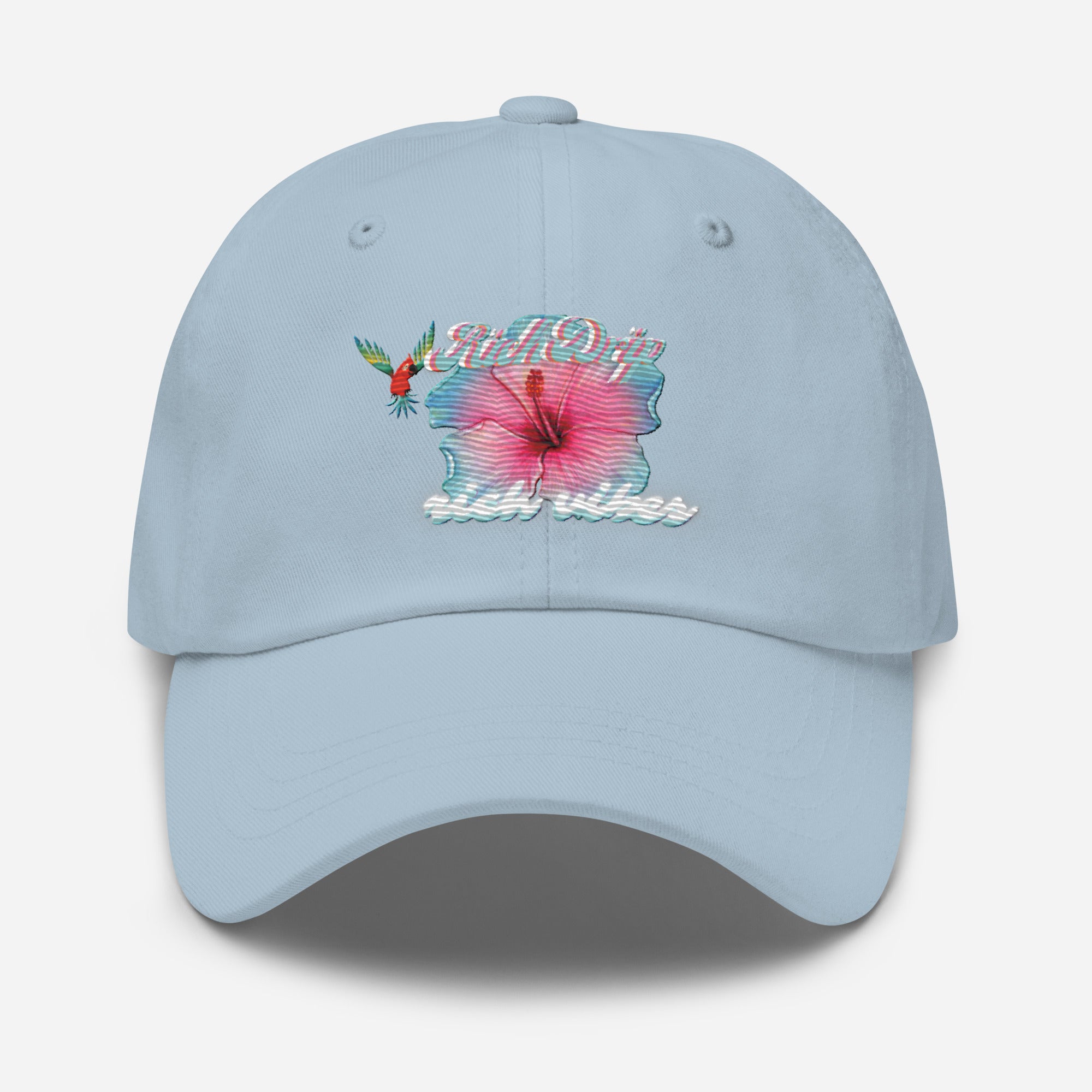 RV Rich Drip Tropical Flower 1.0 - Dad hat Light Blue