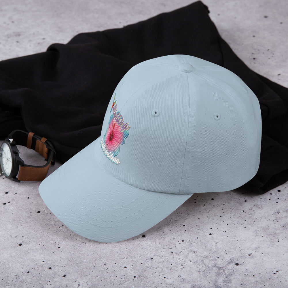 RV Rich Drip Tropical Flower 2.0 - Dad hat Light Blue