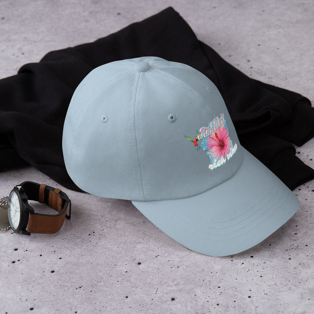 RV Rich Drip Tropical Flower 1.0 - Dad hat Light Blue