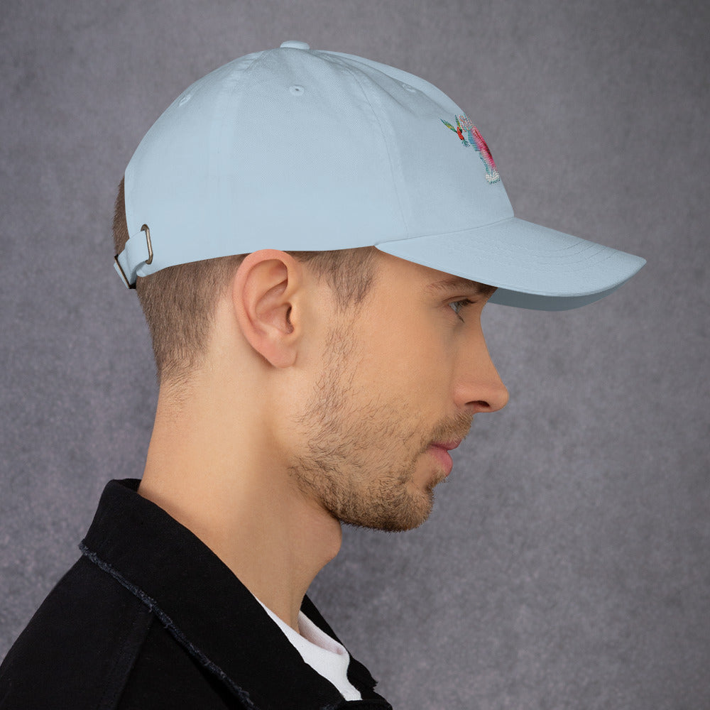 RV Rich Drip Tropical Flower 1.0 - Dad hat Light Blue