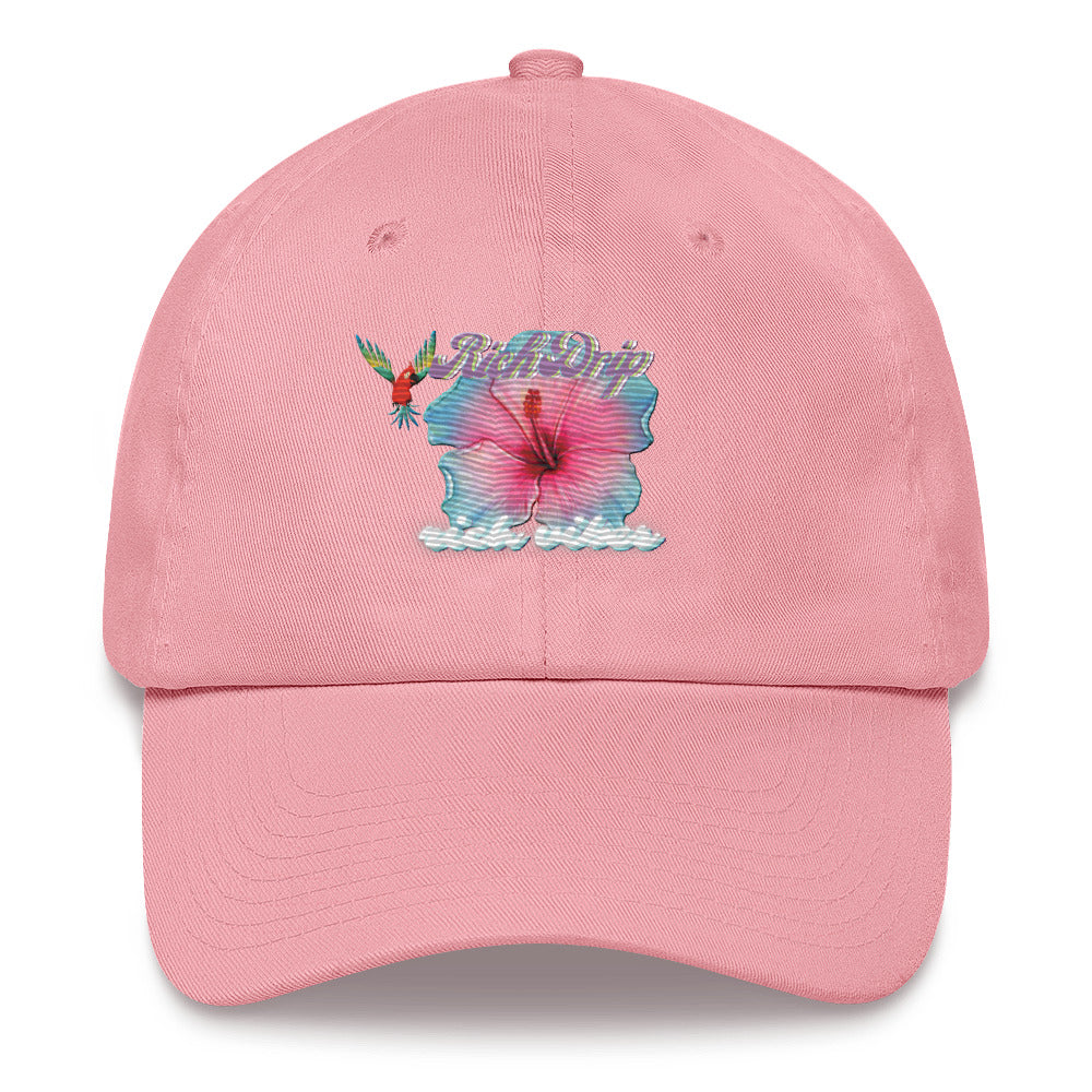 RV Rich Drip Tropical Flower 2.0 - Dad hat Pink