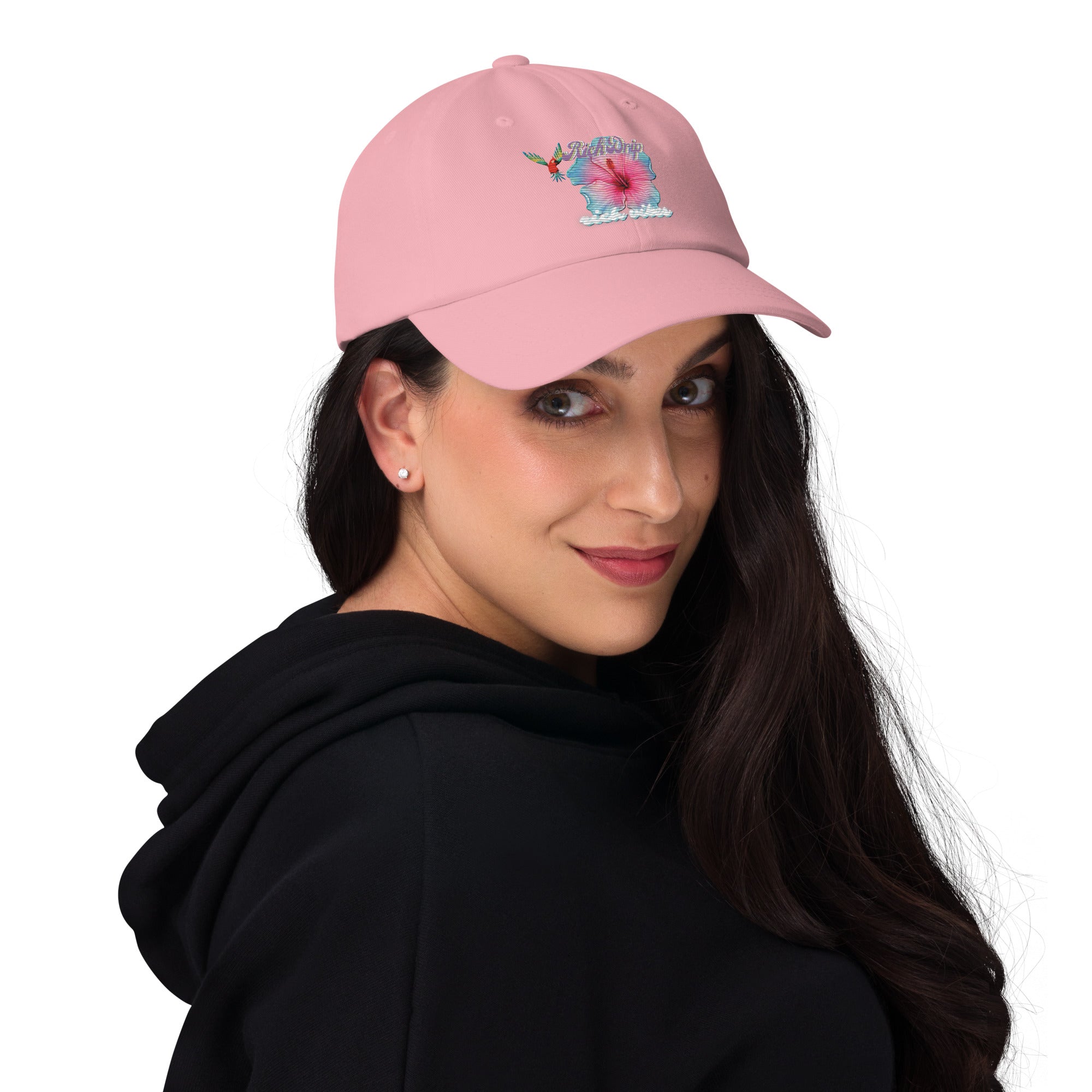 RV Rich Drip Tropical Flower 2.0 - Dad hat Pink