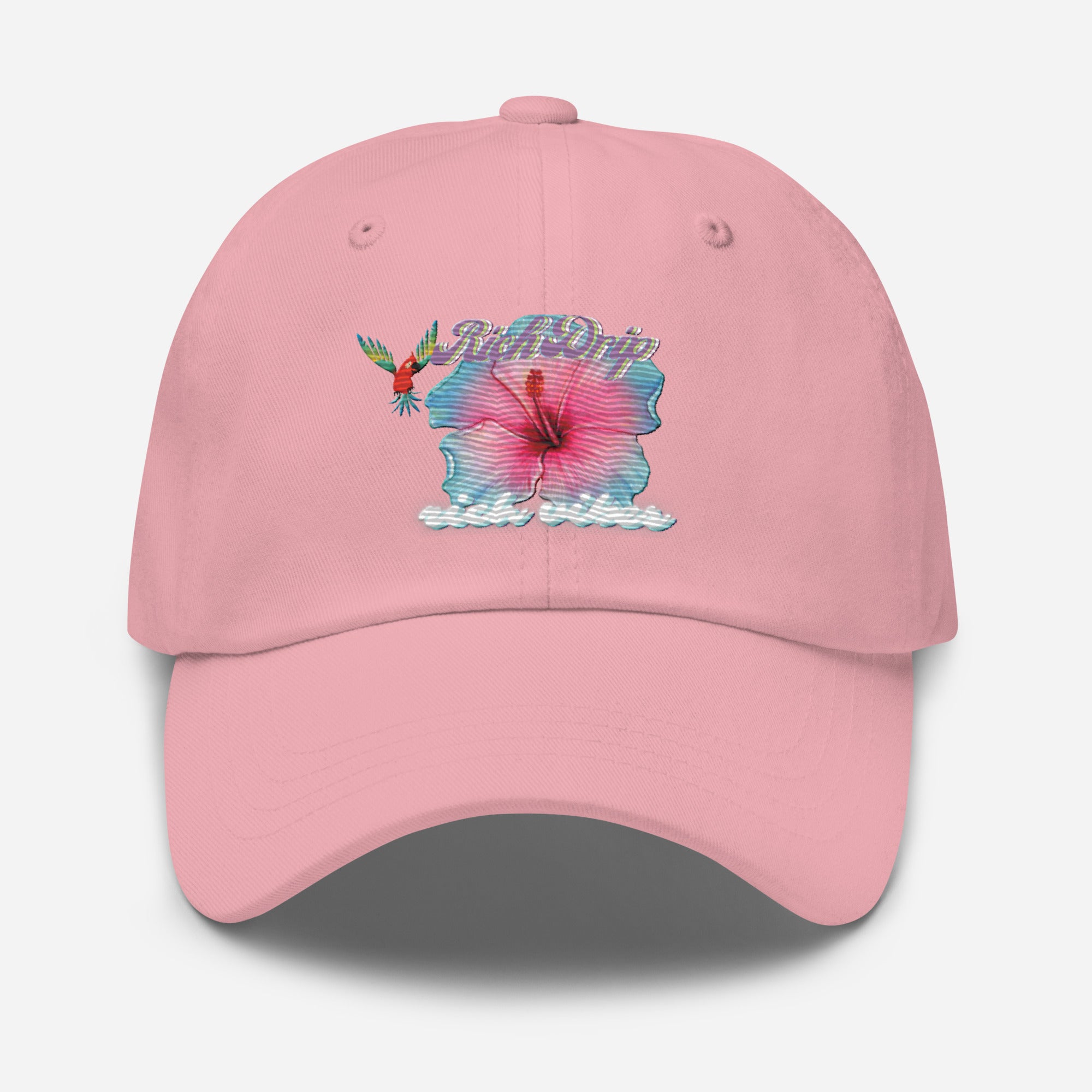 RV Rich Drip Tropical Flower 2.0 - Dad hat Pink