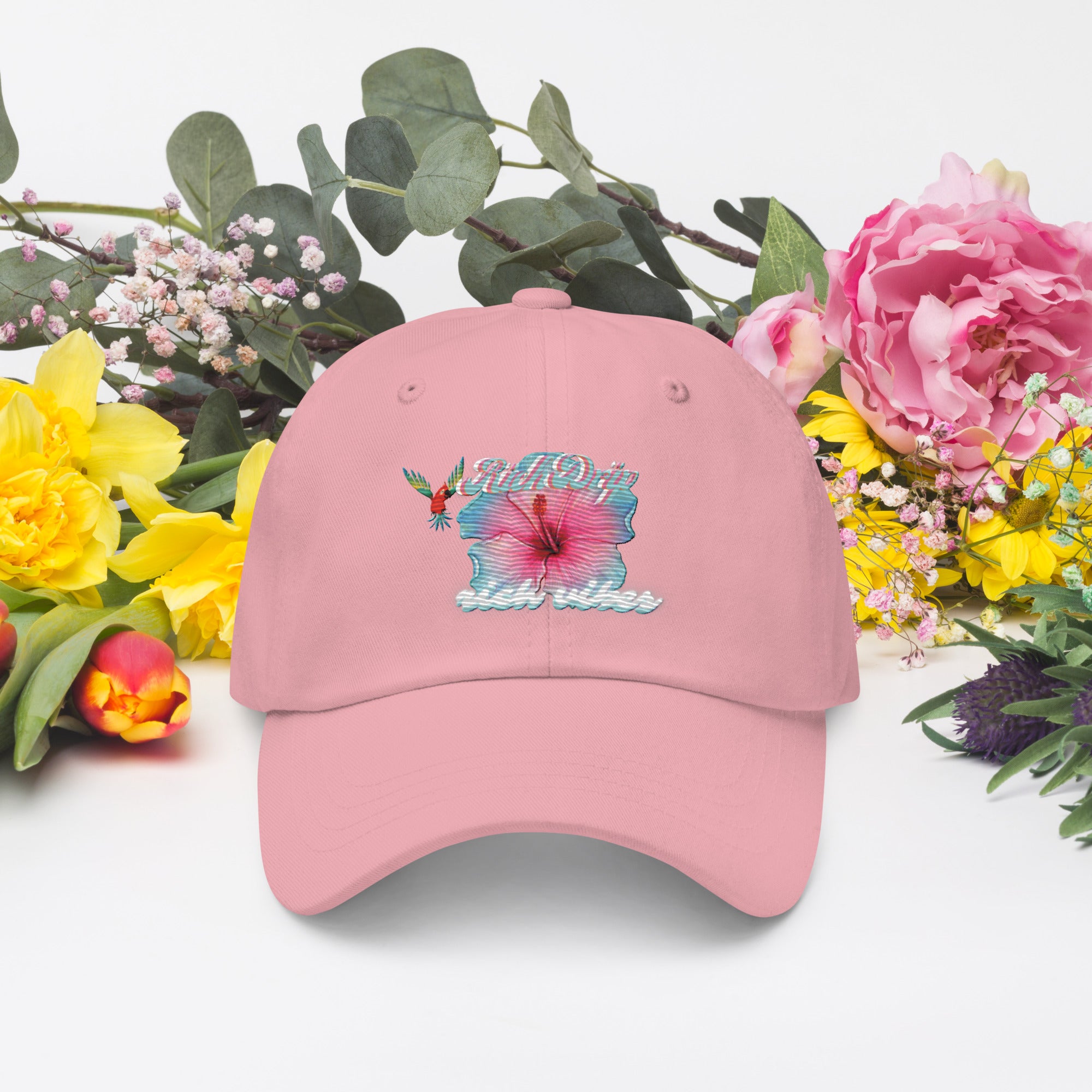 RV Rich Drip Tropical Flower 1.0 - Dad hat Pink