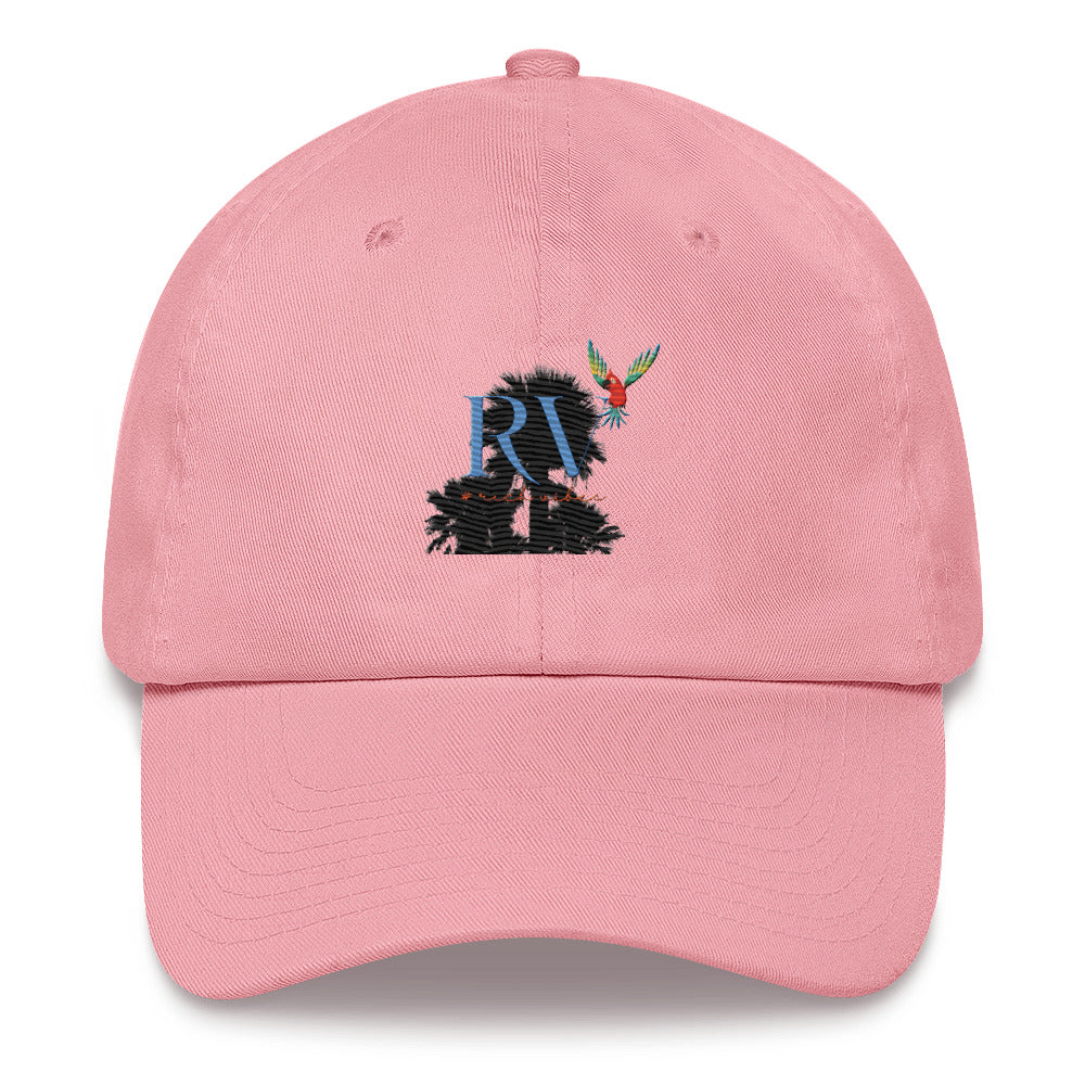 Rich Vibes RV Palm Tree Silhouette - Dad hat Pink