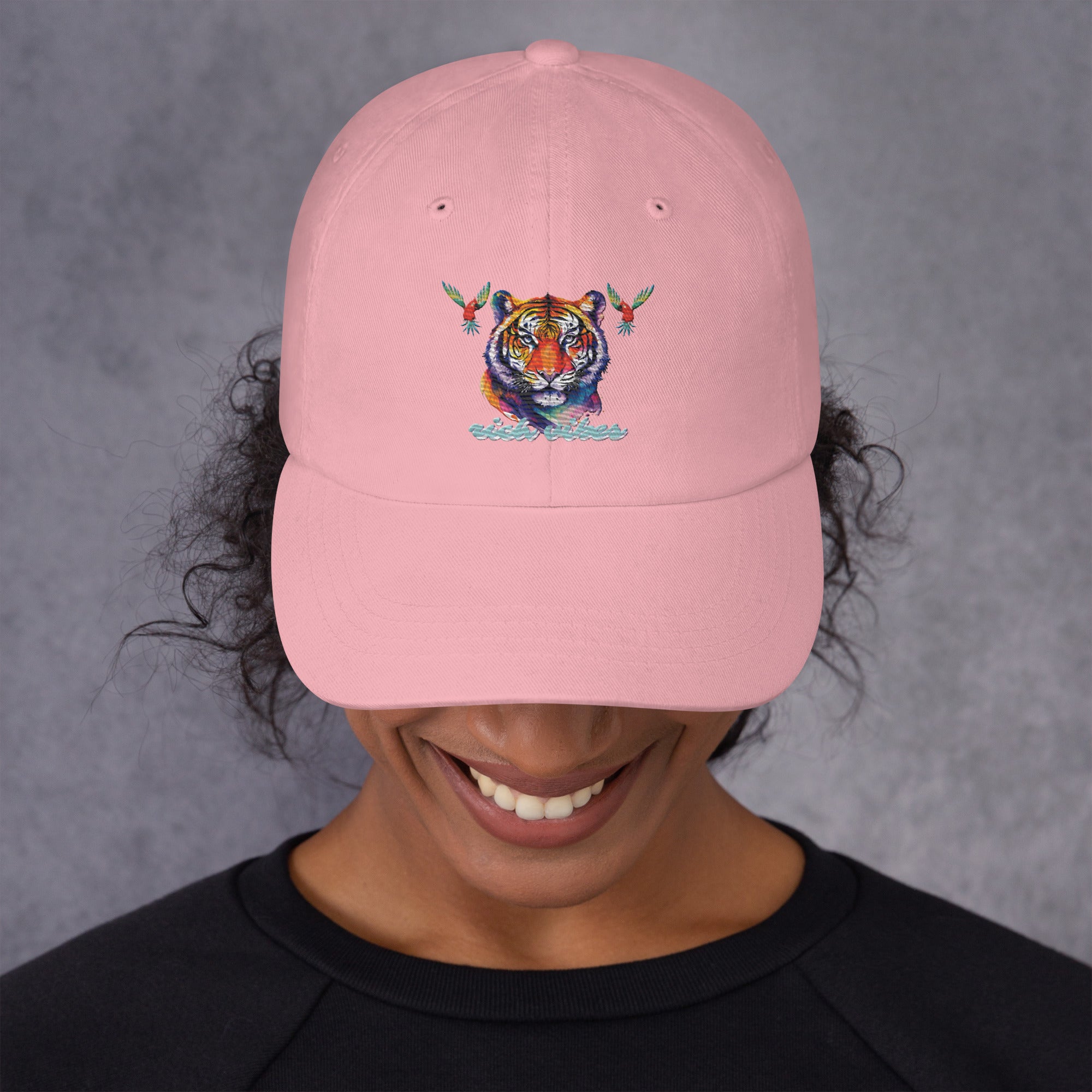 Rich Vibes Tropical Jungle Tiger 3.5 - Dad hat Pink