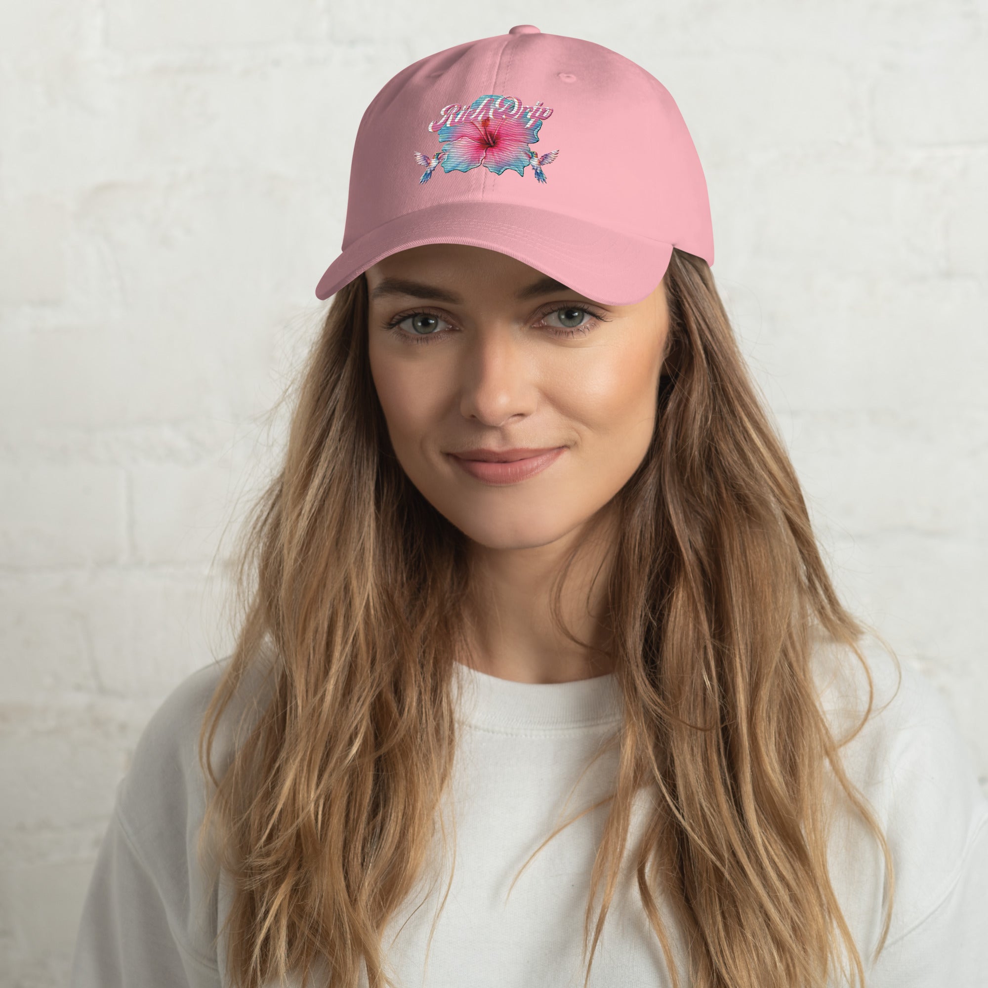 Rich Drip Tropical Pink Flower 3.0 - Dad hat Pink