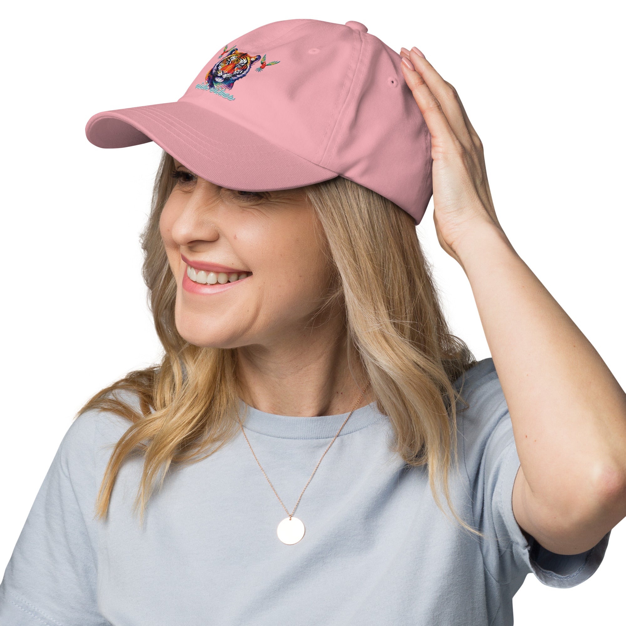 Rich Vibes Tropical Jungle Tiger 3.5 - Dad hat Pink