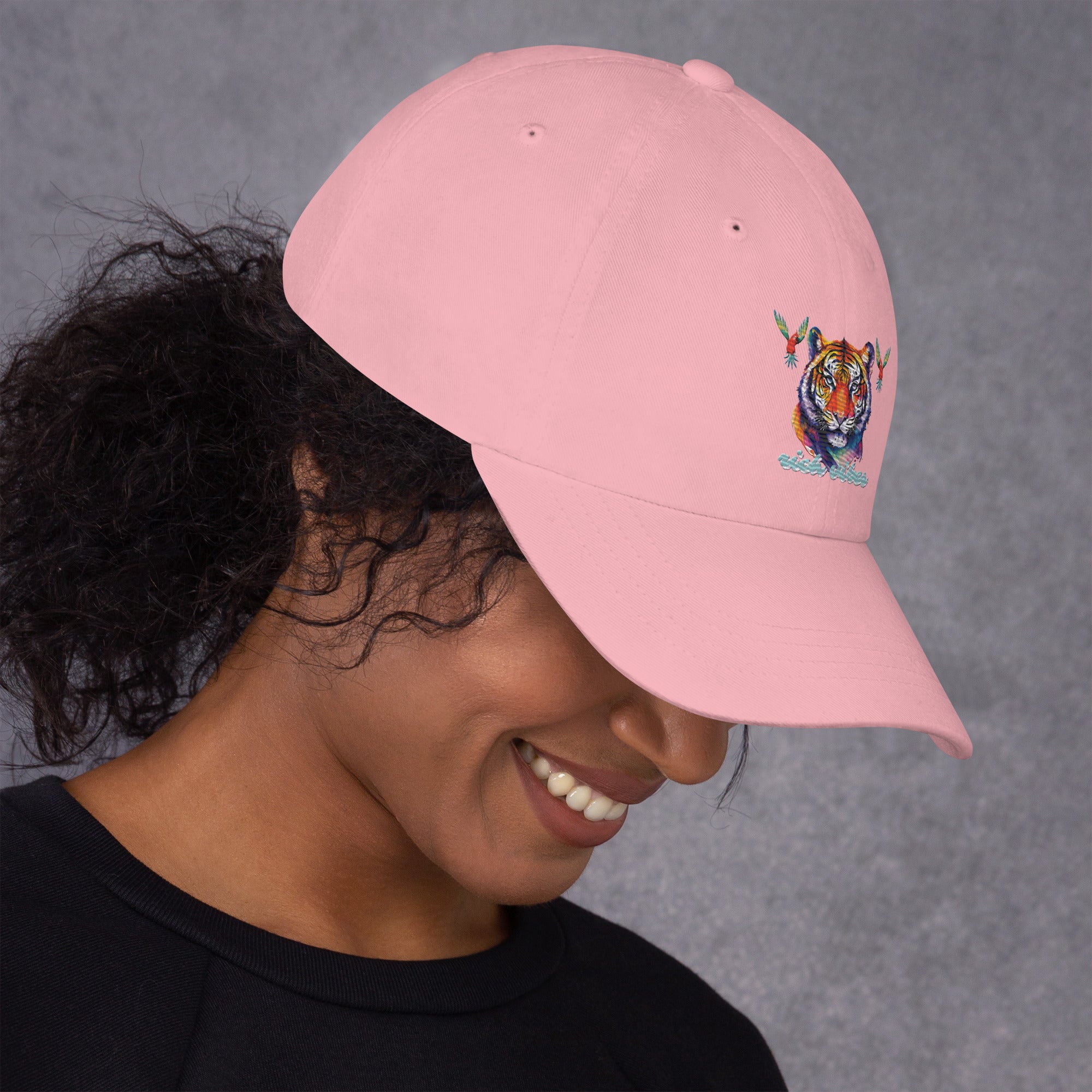 Rich Vibes Tropical Jungle Tiger 3.5 - Dad hat Pink