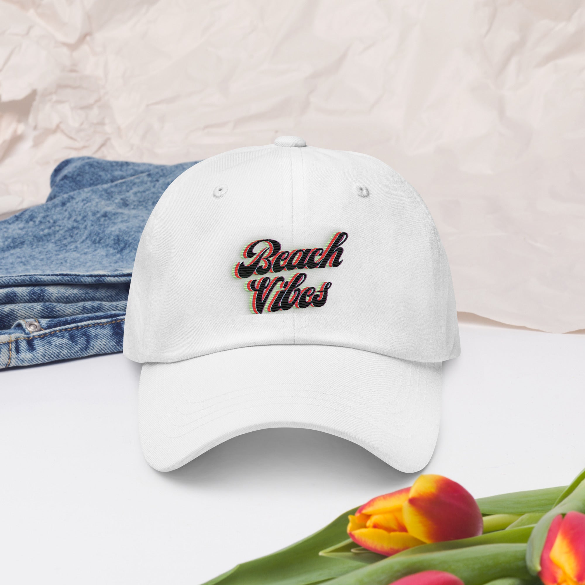 Beach Vibes White - Dad hat