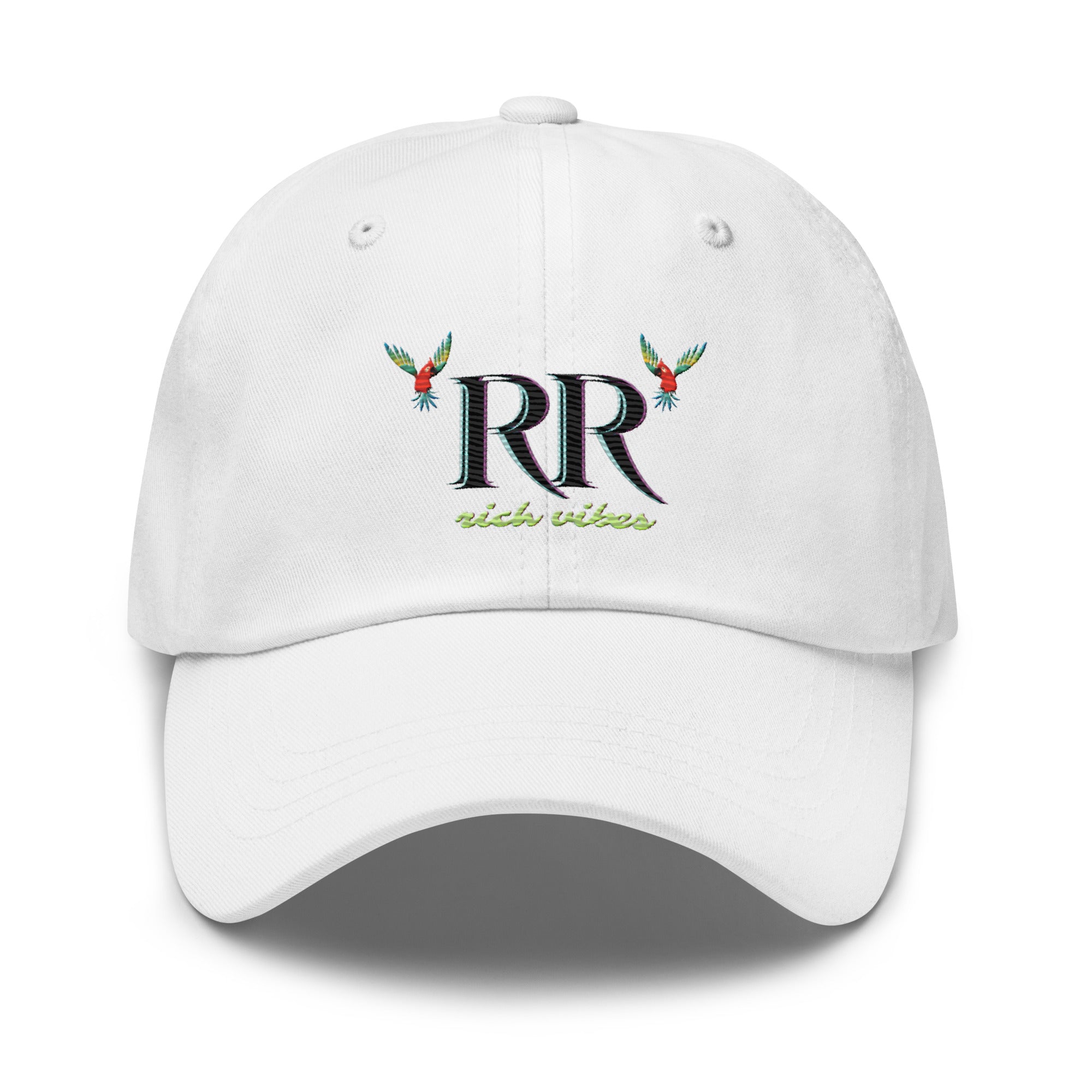 Rich Vibes RR Volt Logo - Dad hat White