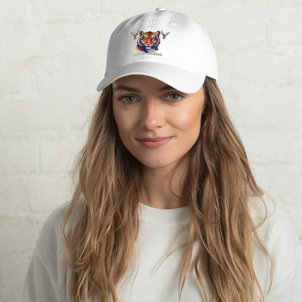 Rich Vibes Tropical Jungle Tiger 3.5 - Dad hat White