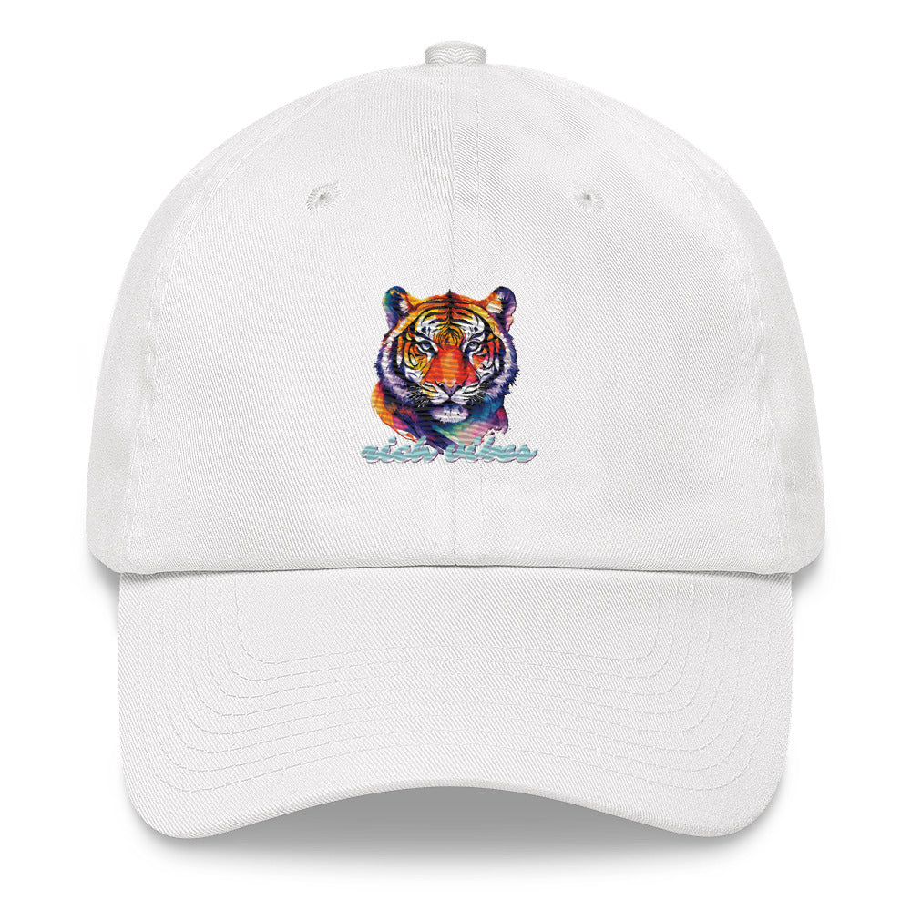 Rich Vibes Tropical Jungle Tiger 1.0 - Dad hat Royal White
