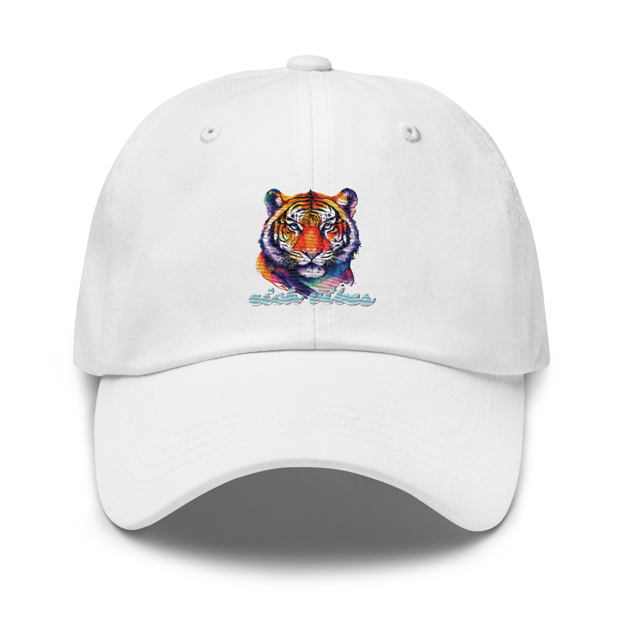 Rich Vibes Tropical Jungle Tiger 1.0 - Dad hat Royal White
