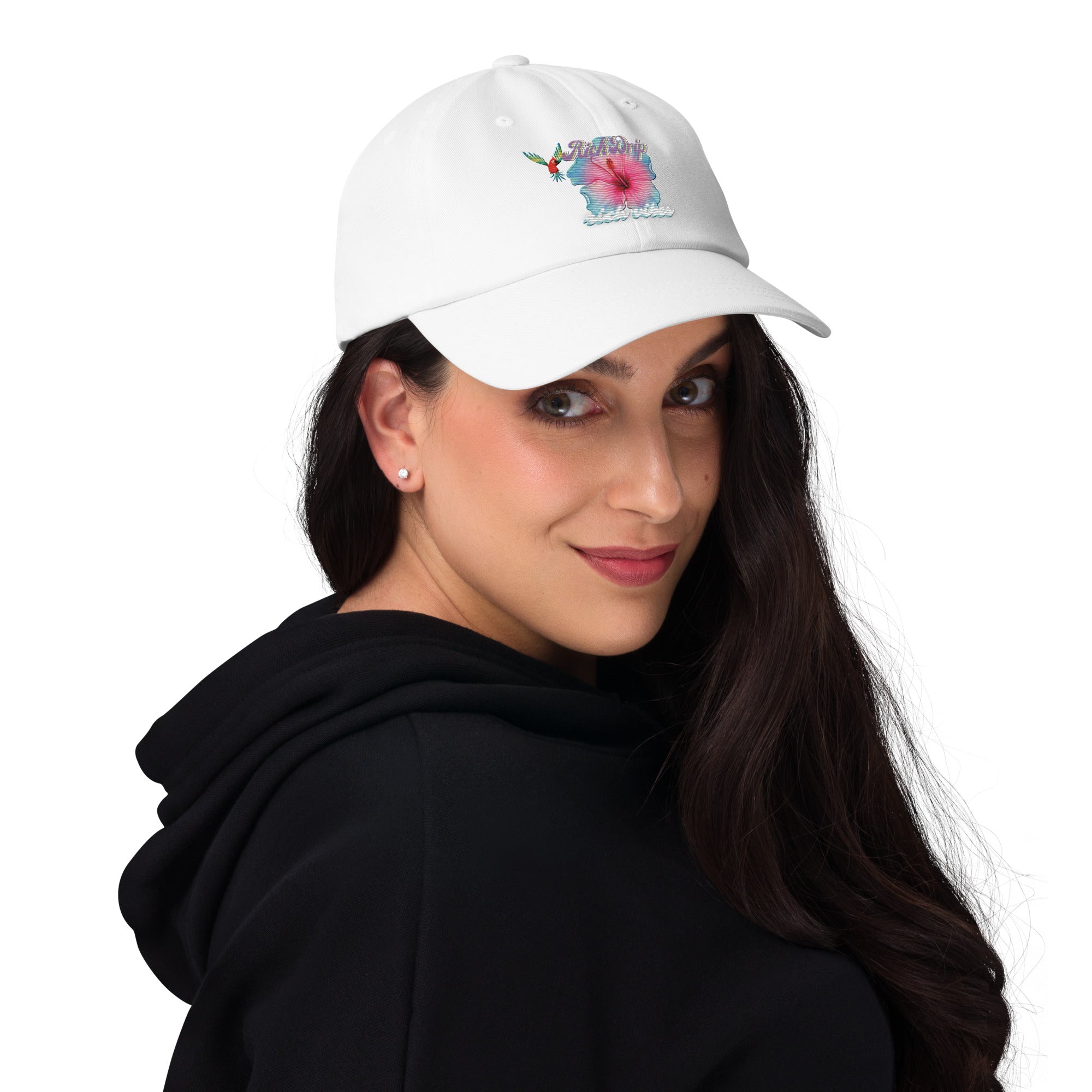 RV Rich Drip Tropical Flower 2.0 - Dad hat White