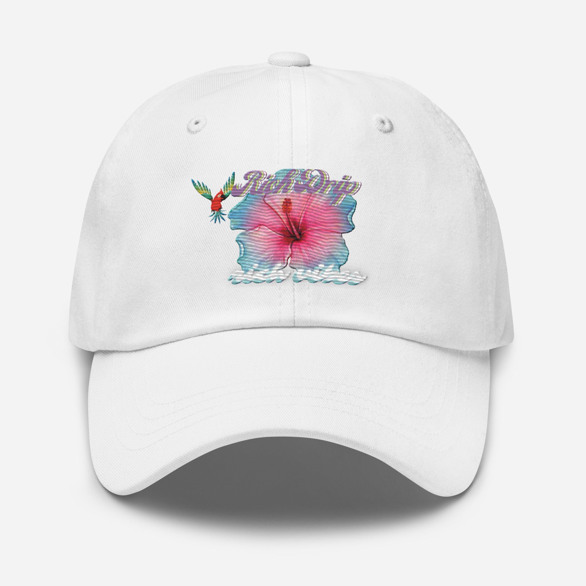 RV Rich Drip Tropical Flower 2.0 - Dad hat White