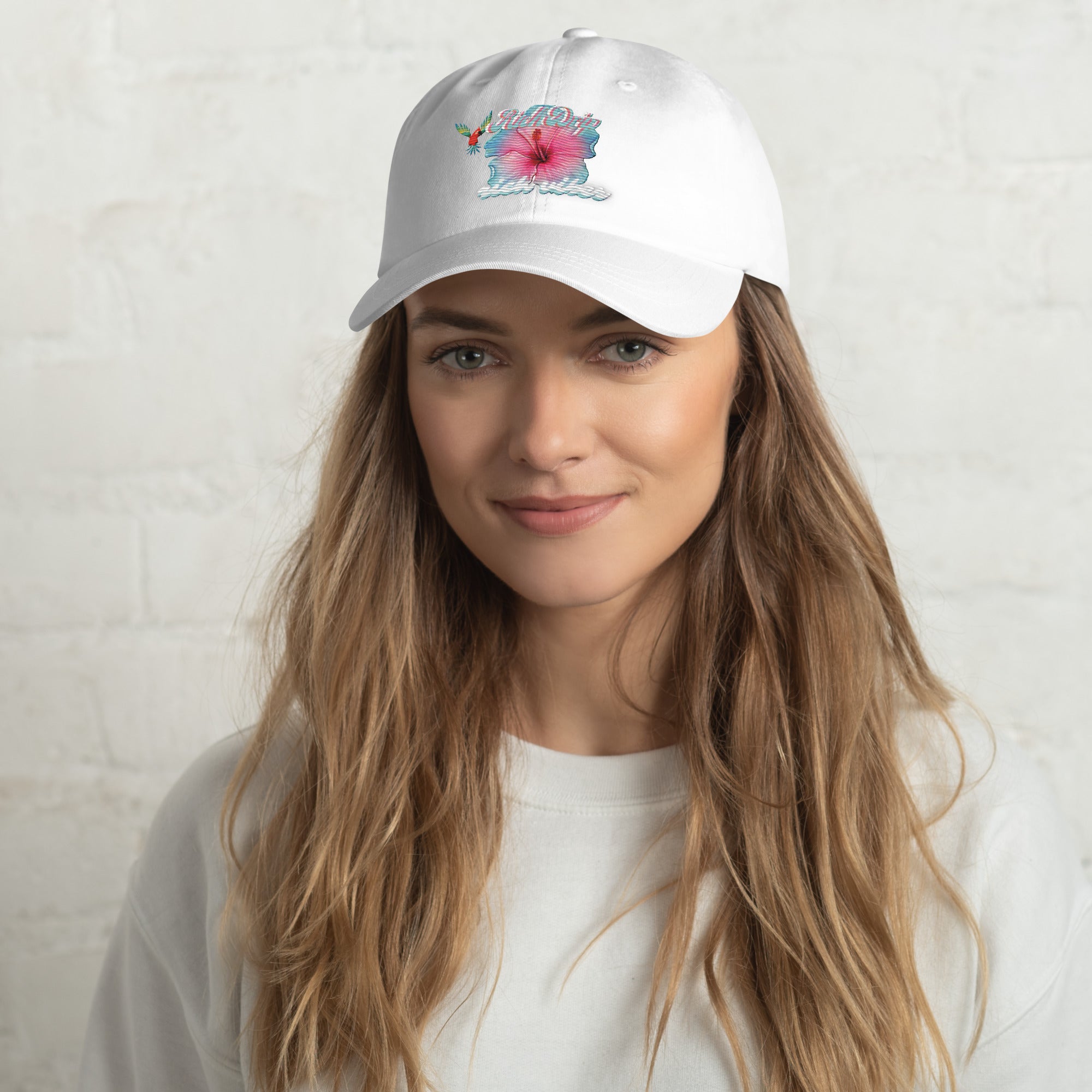 RV Rich Drip Tropical Flower 1.0 - Dad hat White