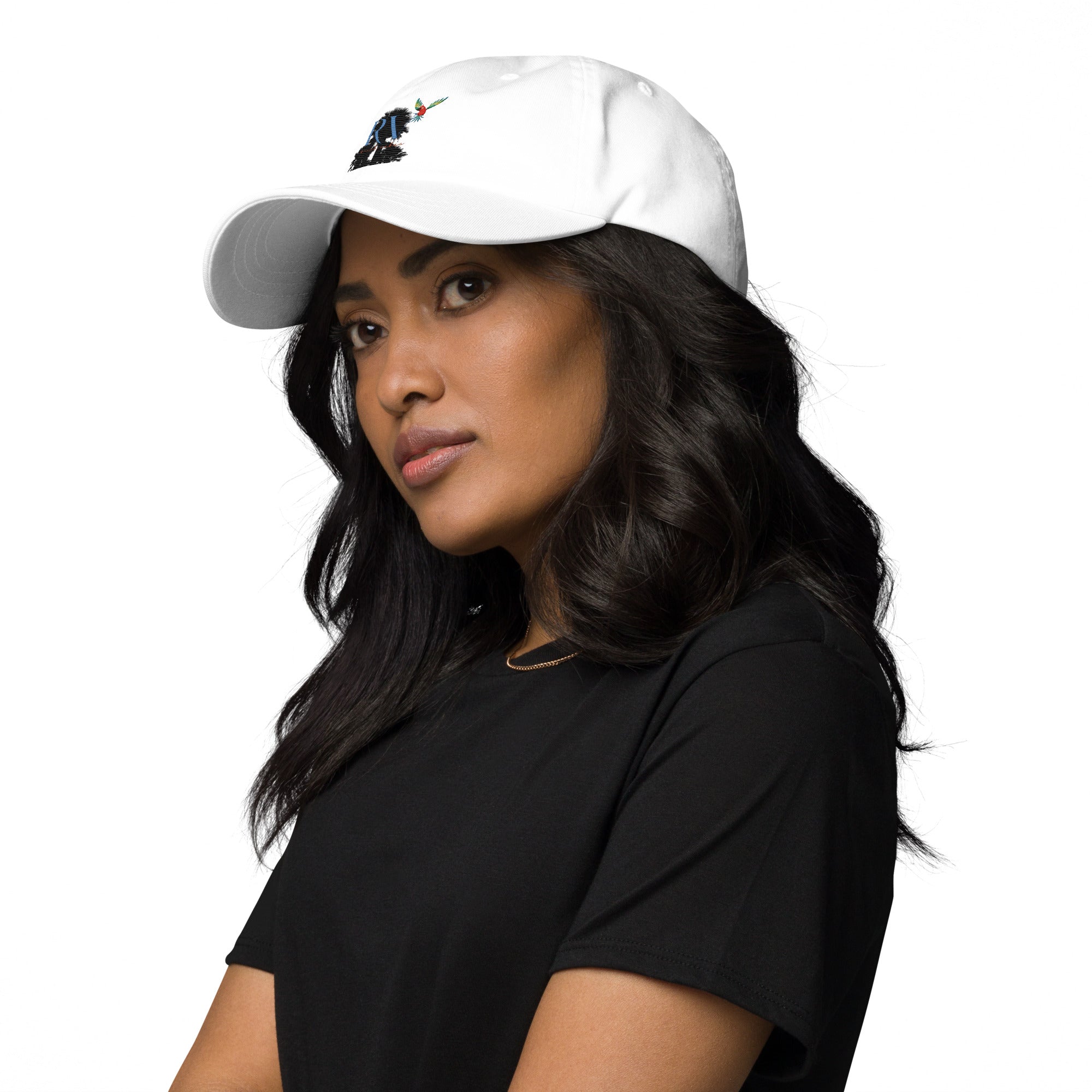 Rich Vibes RV Palm Tree Silhouette - Dad hat White