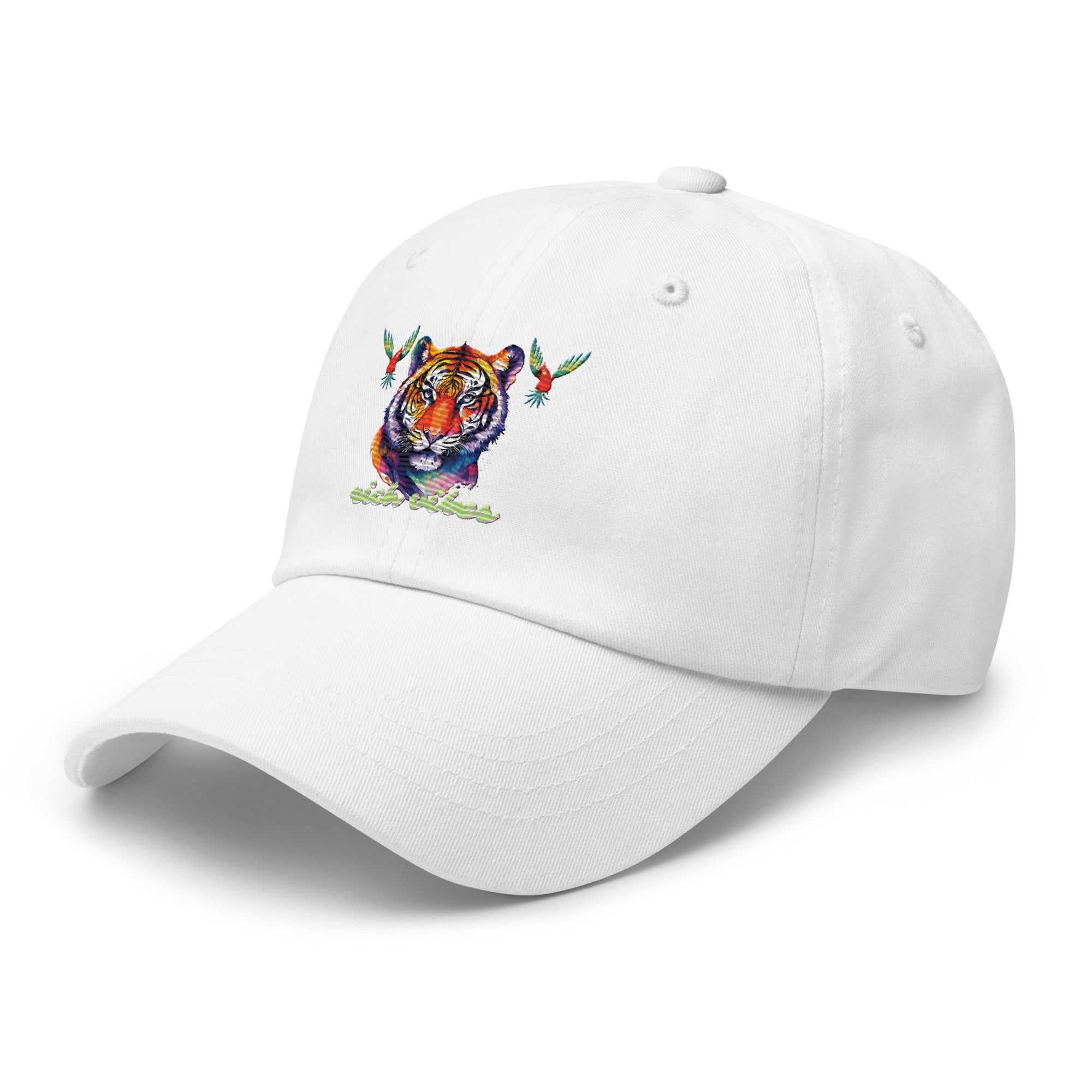 Rich Vibes Tropical Jungle Tiger 3.5 - Dad hat White