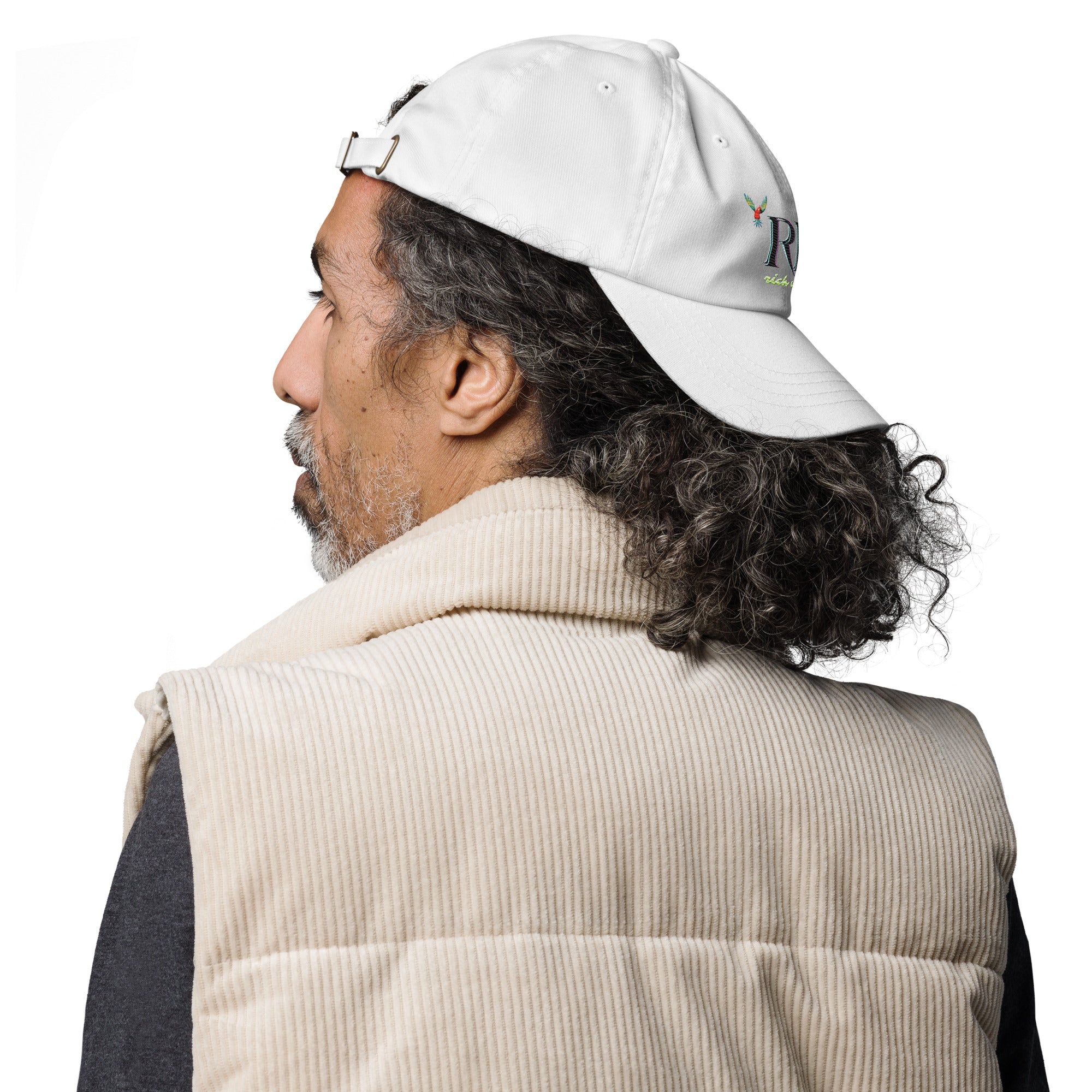 Rich Vibes RR Volt Logo - Dad hat White