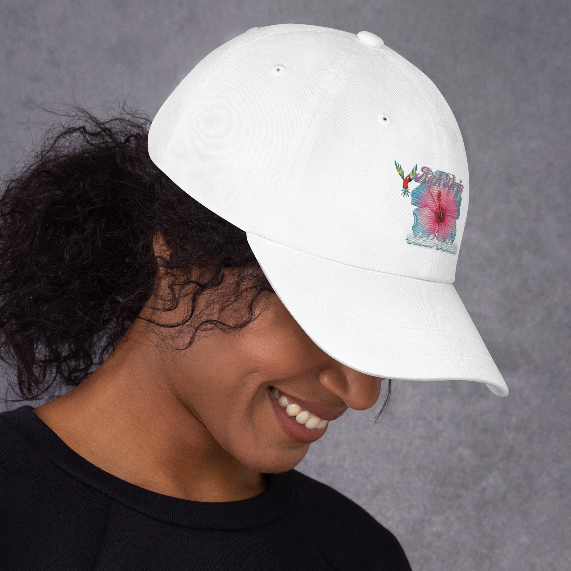 RV Rich Drip Tropical Flower 2.0 - Dad hat White