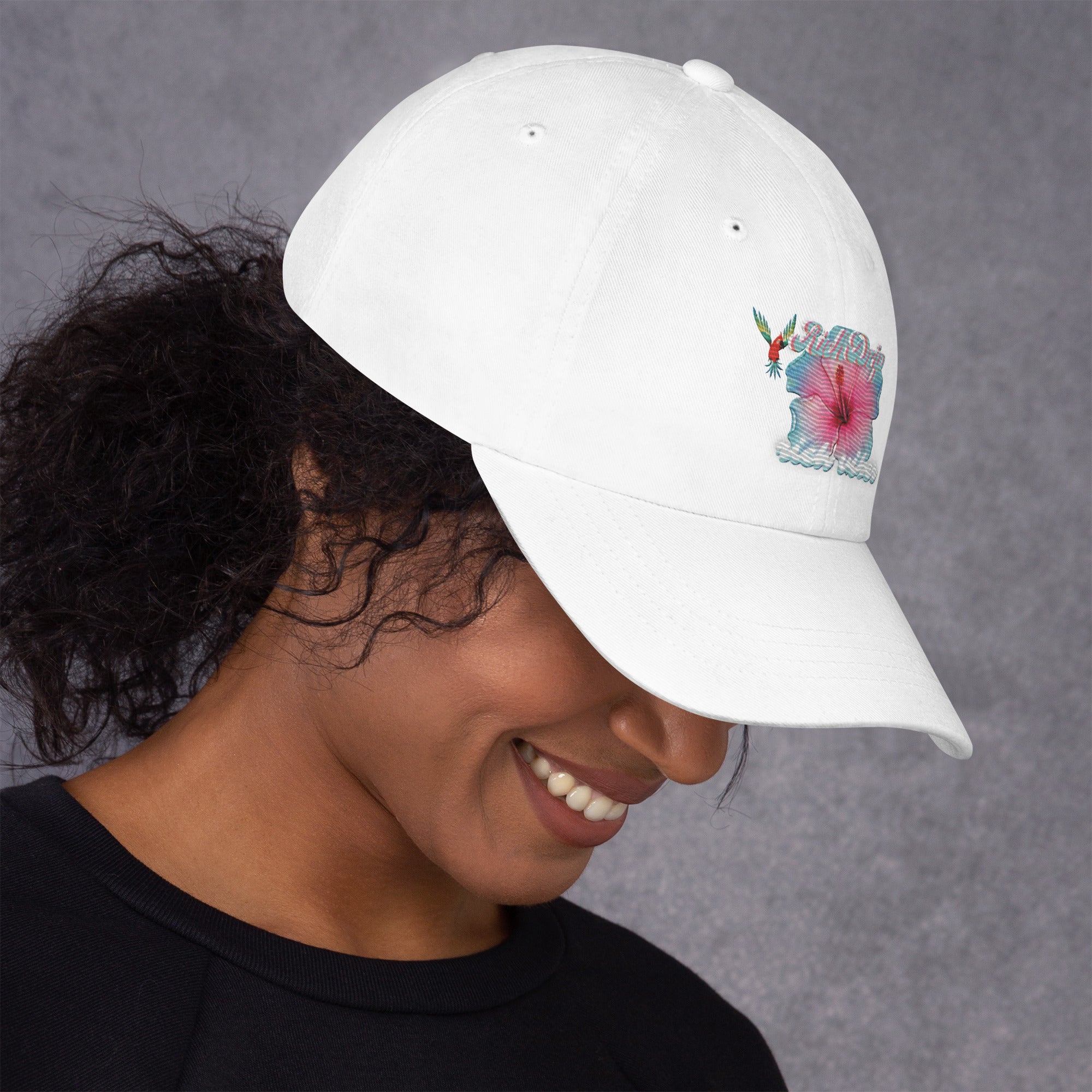 RV Rich Drip Tropical Flower 1.0 - Dad hat White