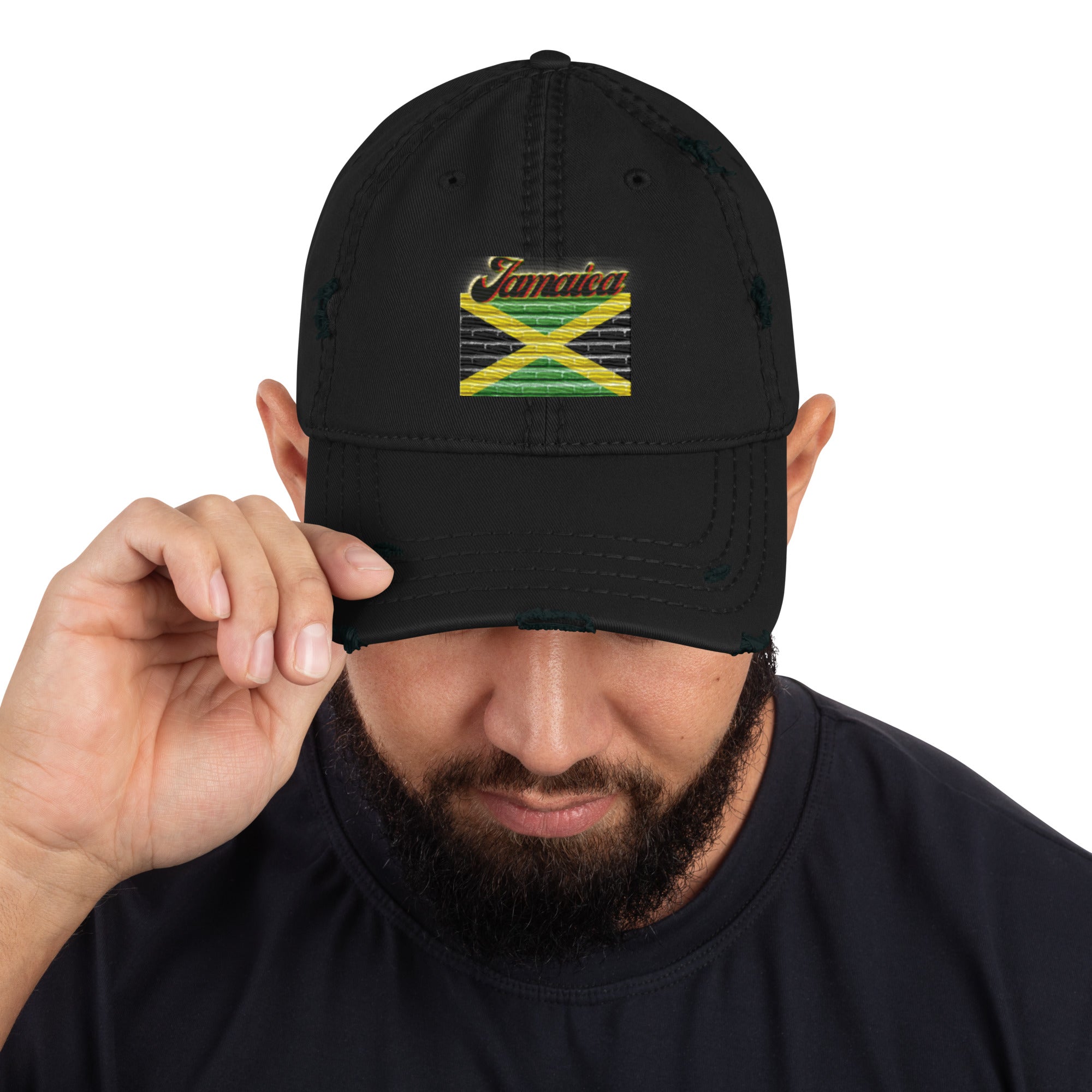 Jamaica Camo - Distressed Dad Hat