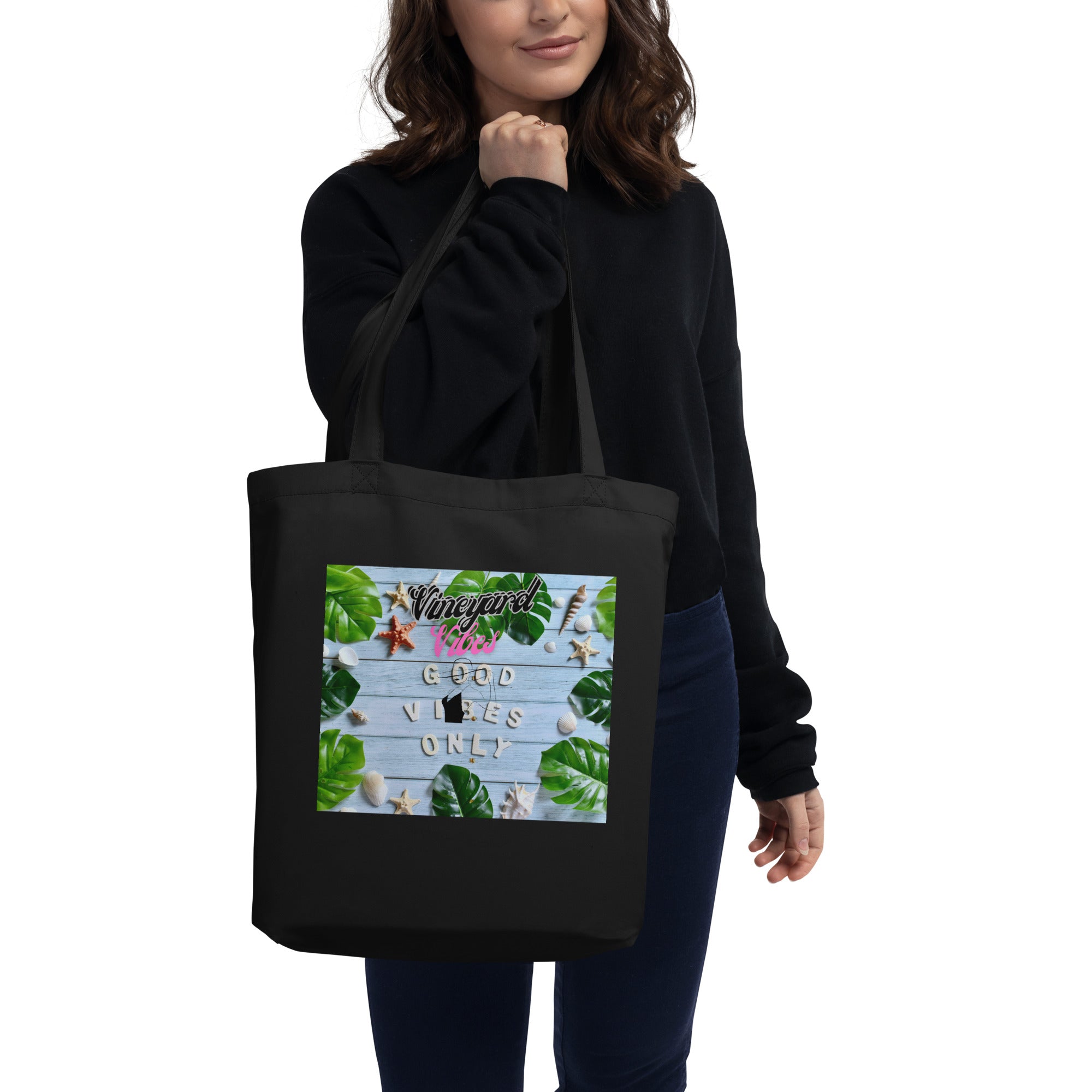 Vineyard Vibes Green Leaf Good Vibes 1.0 - Eco Tote Bag