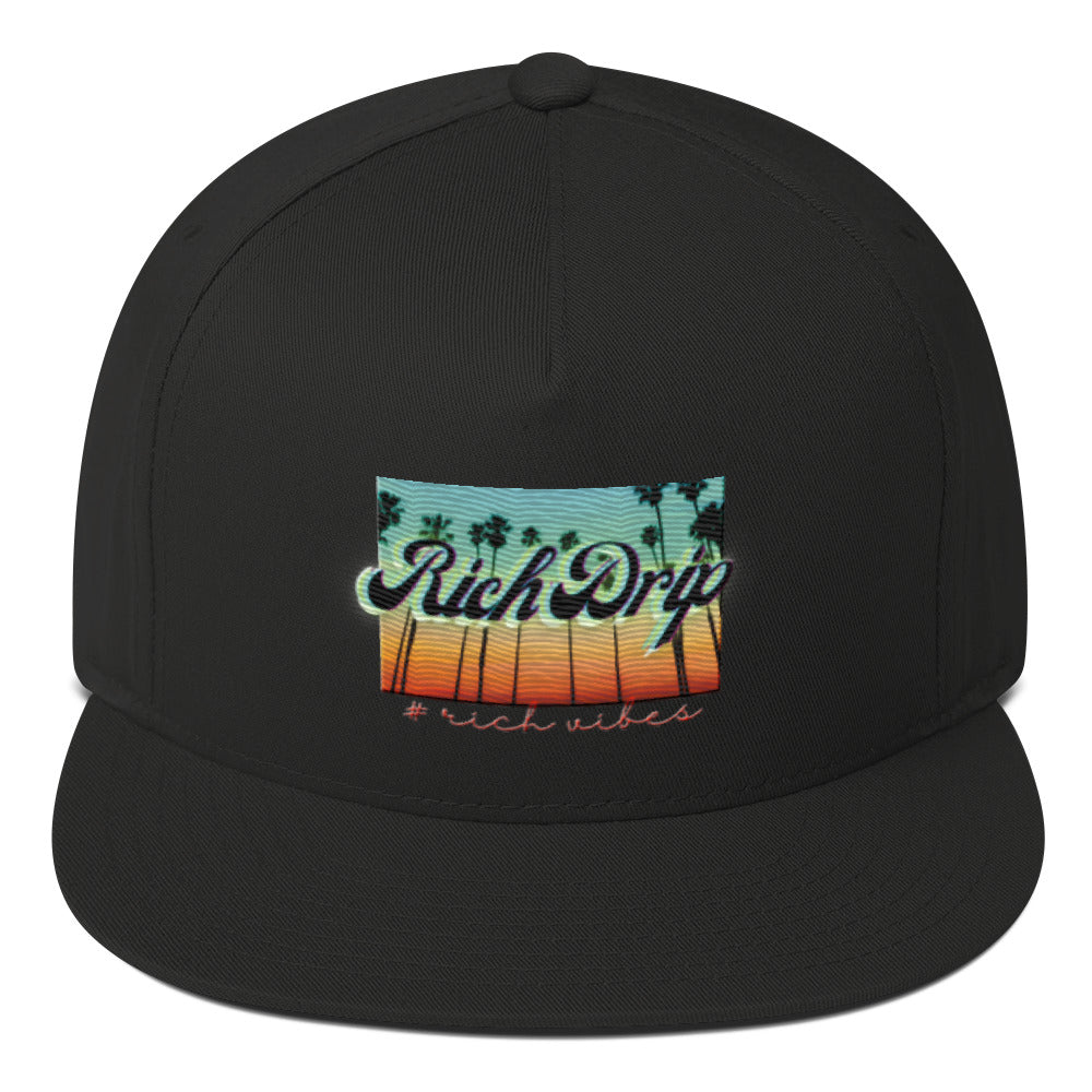 Rich Drip Multi Colored Beach Sunset Drip Signature 1.5 - Flat Bill Cap 4