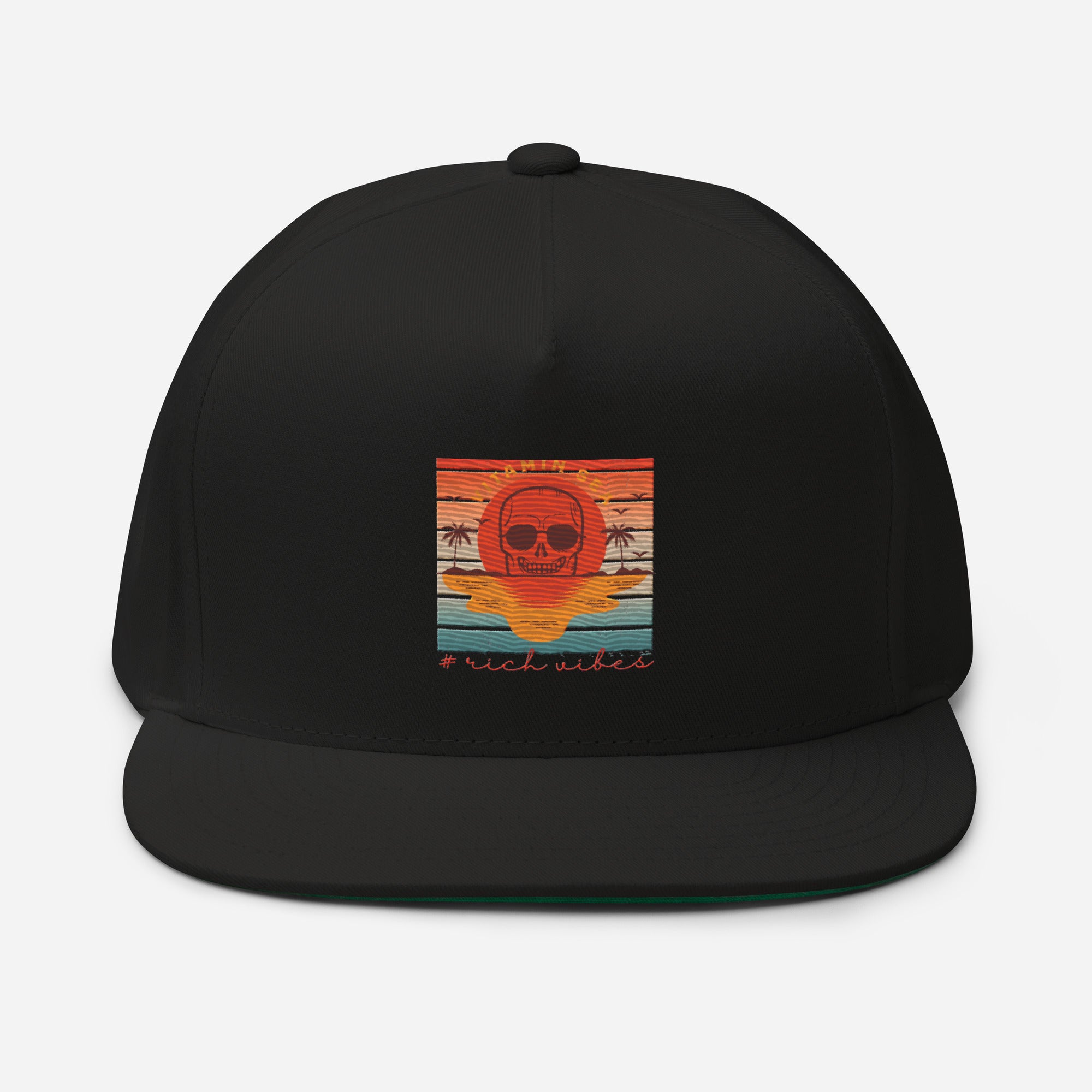 Rich Vibes Vitamin Sea - Flat Bill Cap Black