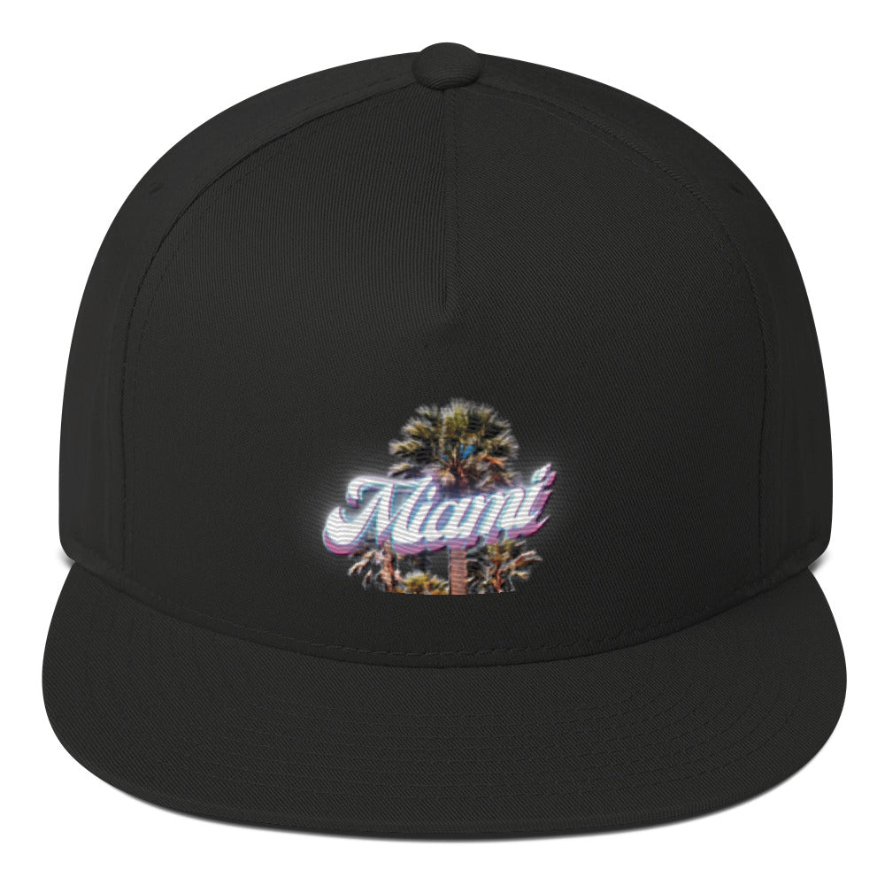 Rich Drip Miami Beach Palm Tree Drip 1.0 - Flat Bill Cap Black