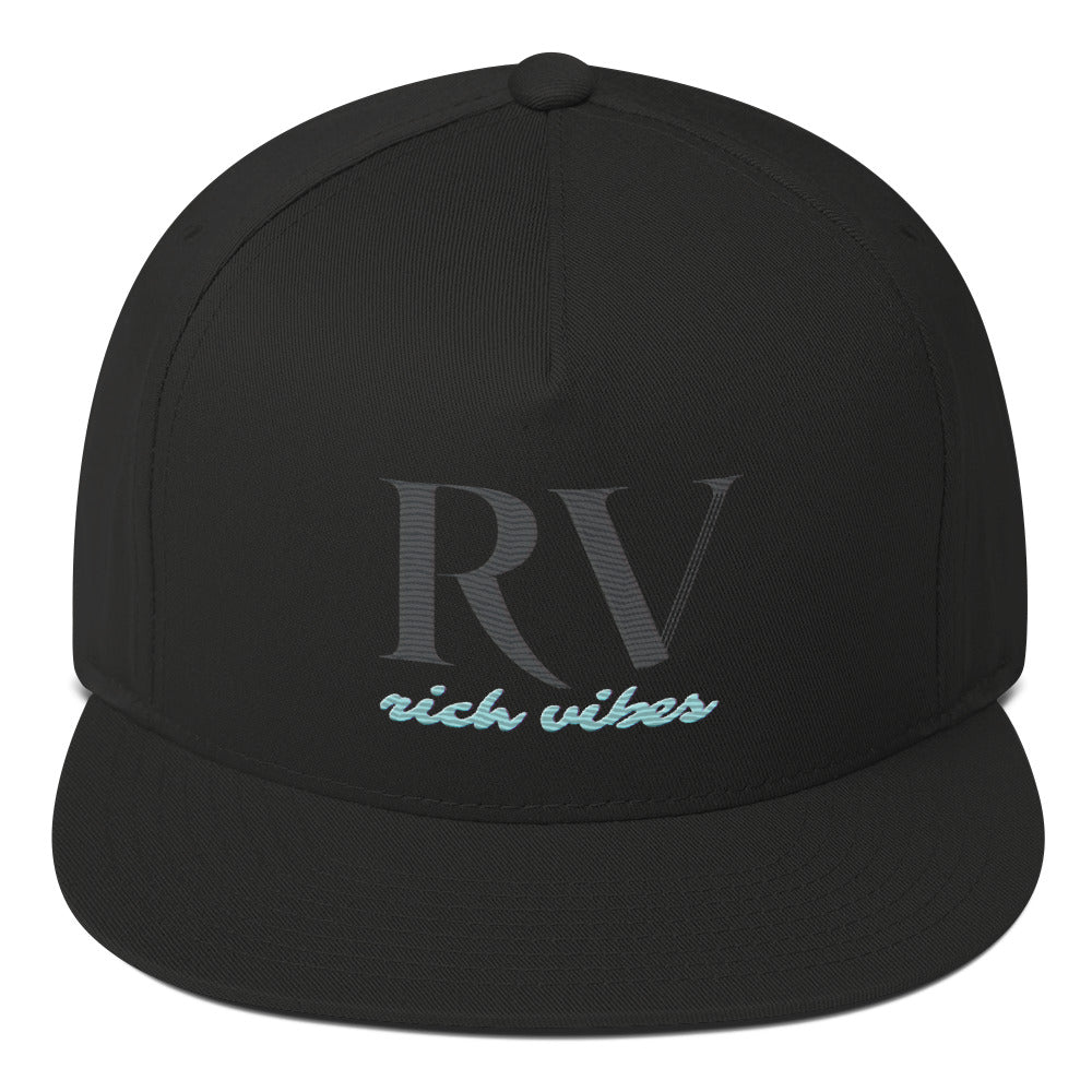 Rich Vibes RV Silhouette - Flat Bill Cap Black