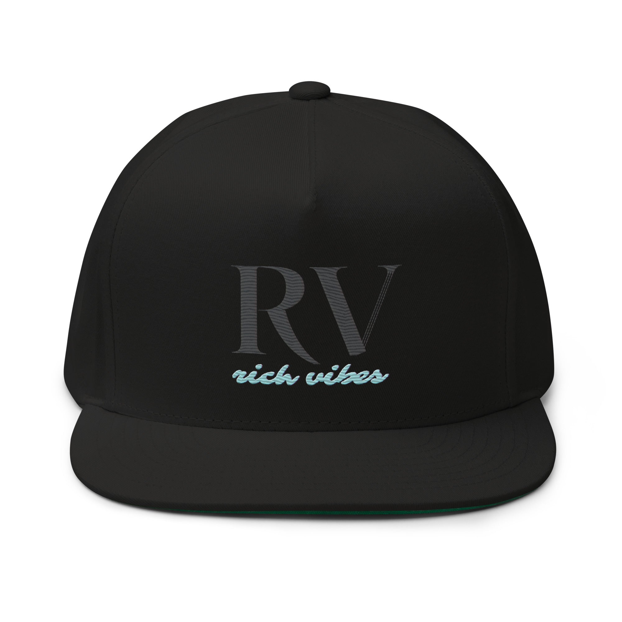 Rich Vibes RV Silhouette - Flat Bill Cap Black