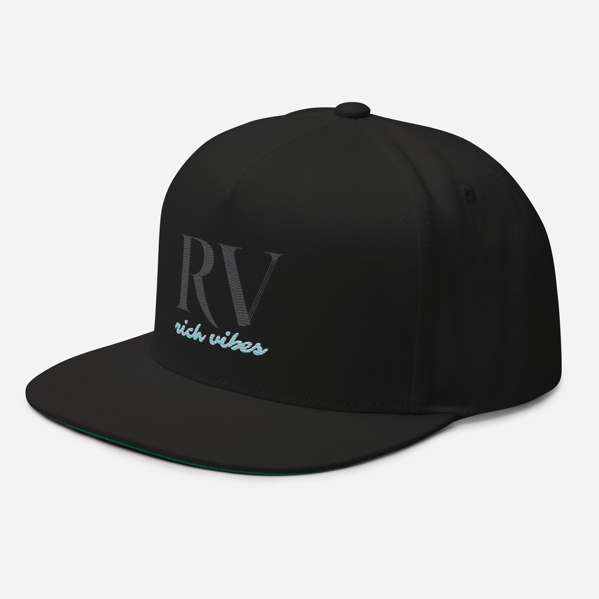 Rich Vibes RV Silhouette - Flat Bill Cap Black