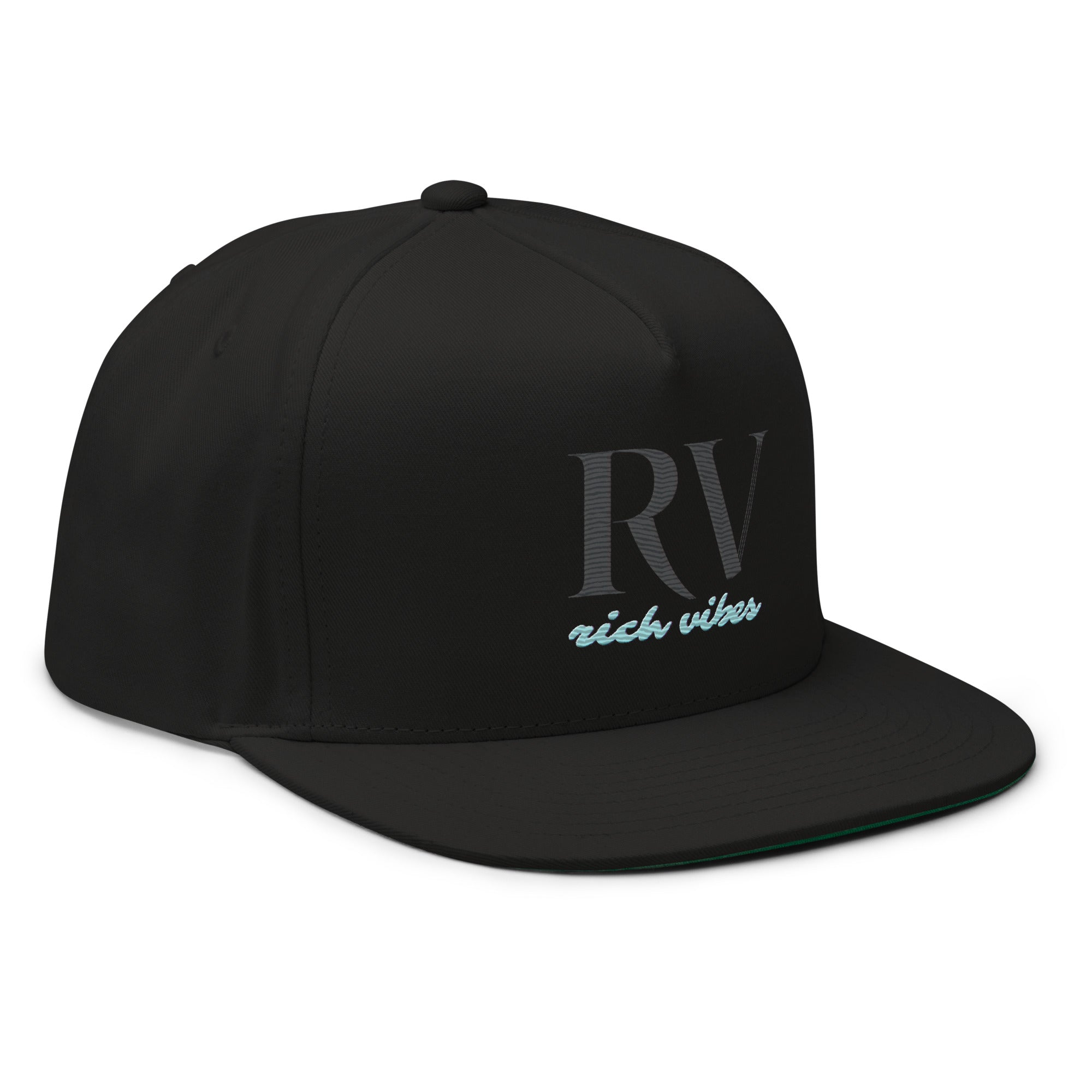 Rich Vibes RV Silhouette - Flat Bill Cap Black