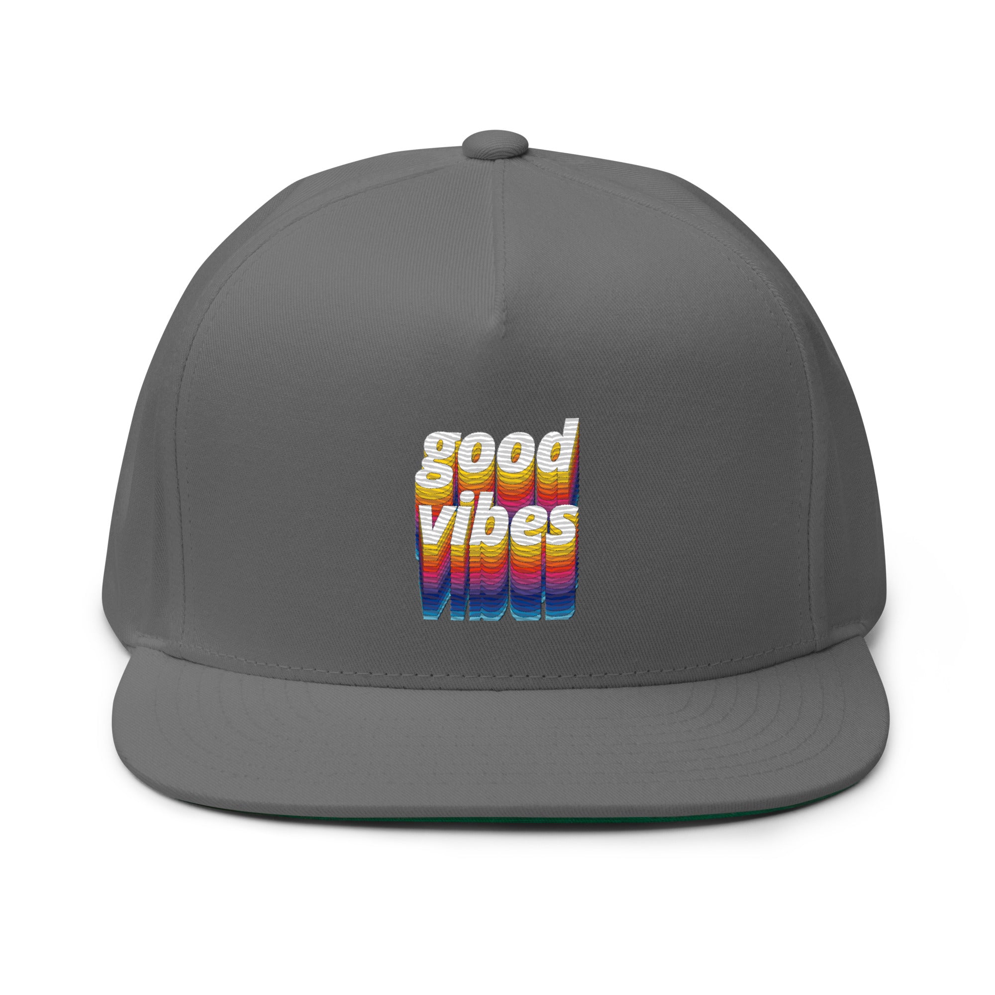 Rich Drip Good Vibes Multi-Colored 1.4 - Flat Bill Cap Royal Grey