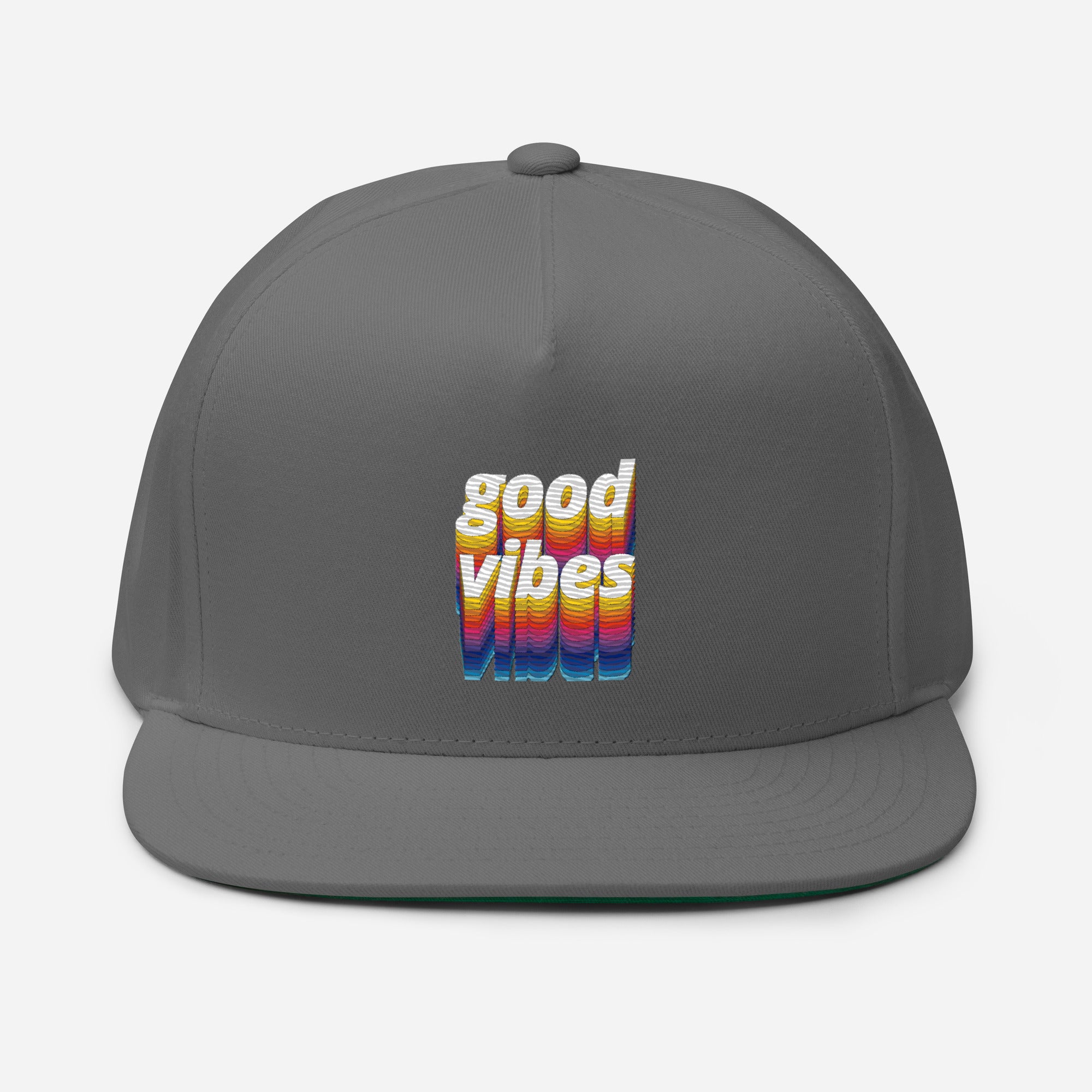 Rich Drip Good Vibes Multi-Colored 1.4 - Flat Bill Cap Royal Grey