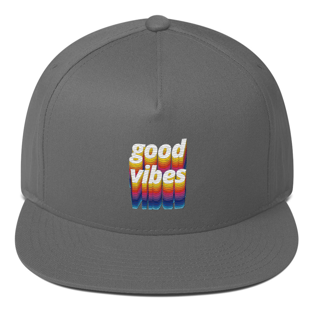 Rich Drip Good Vibes Multi-Colored 1.4 - Flat Bill Cap Royal Grey